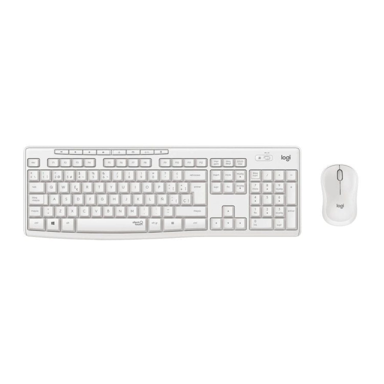 Logitech Silent Touch MK295 · Teclado y Ratón Inalámbricos · Blanco