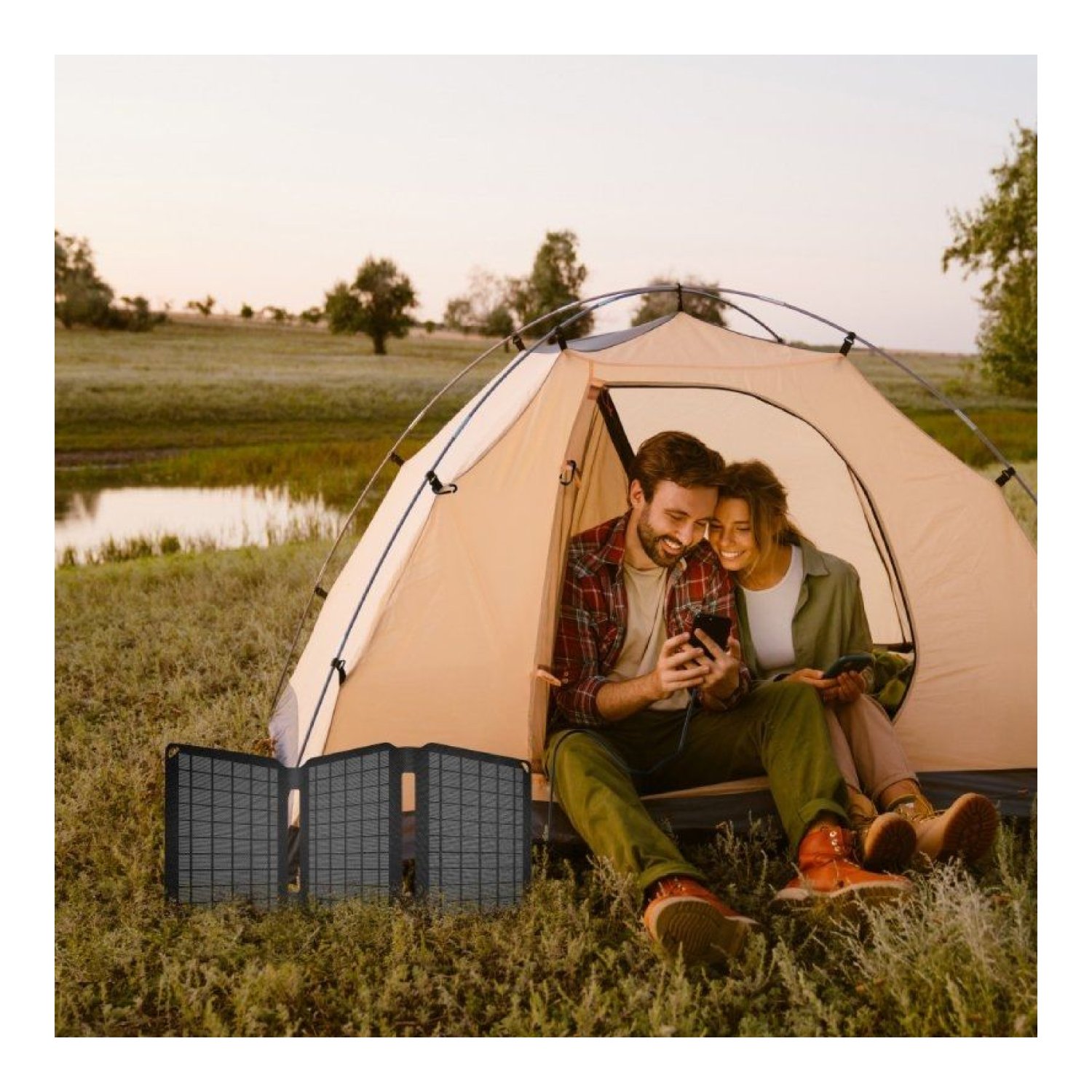 Muvit Panel Solar Portátil · 15W · USB · Cargador Smartphone