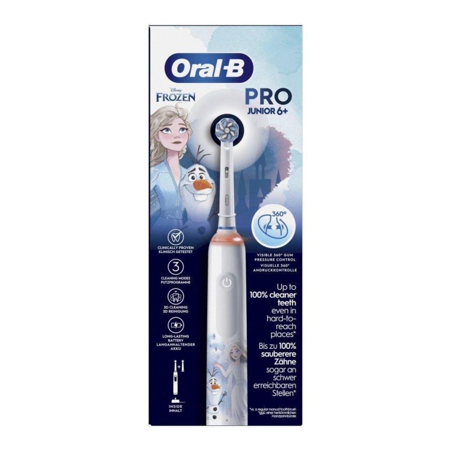 Oral-B Pro Junior 6+ Frozen · Cepillo Eléctrico · Incluye Recambio