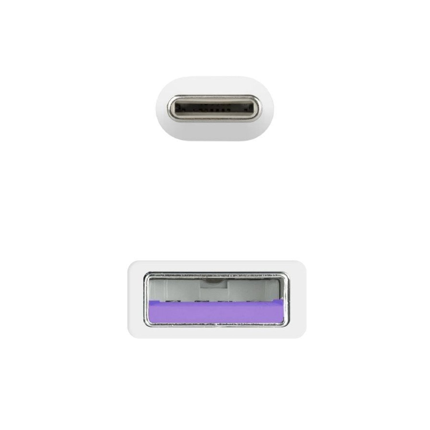 Nanocable · Cable USB 2.0 · USB Tipo-C a USB · 1,5m · Blanco · 480Mbps