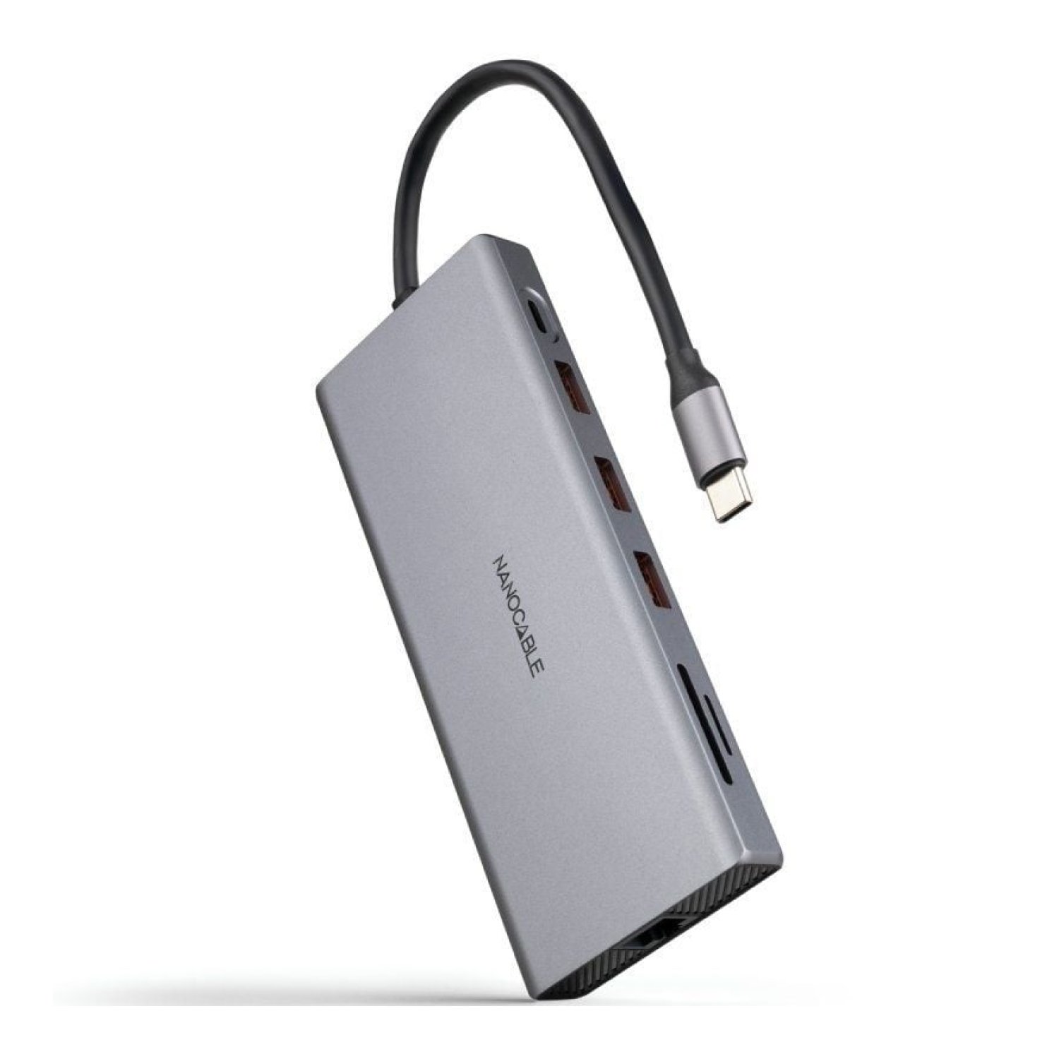 Nanocable · Docking USB-C · 3xUSB · 2xHDMI 4K · DisplayPort · RJ45 · Gris