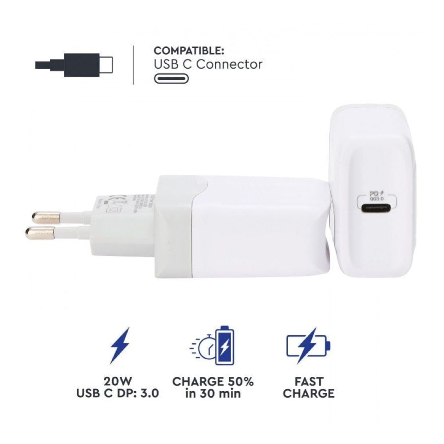 Myway Cargador Pared · USB Tipo-C · 20W