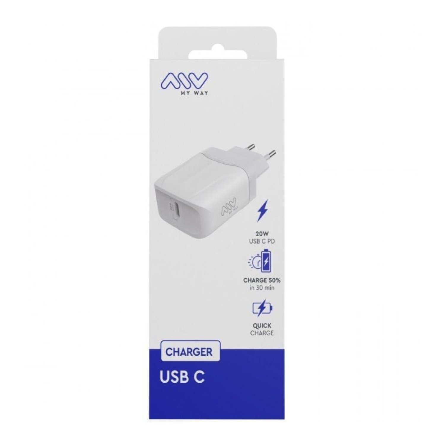 Myway Cargador Pared · USB Tipo-C · 20W