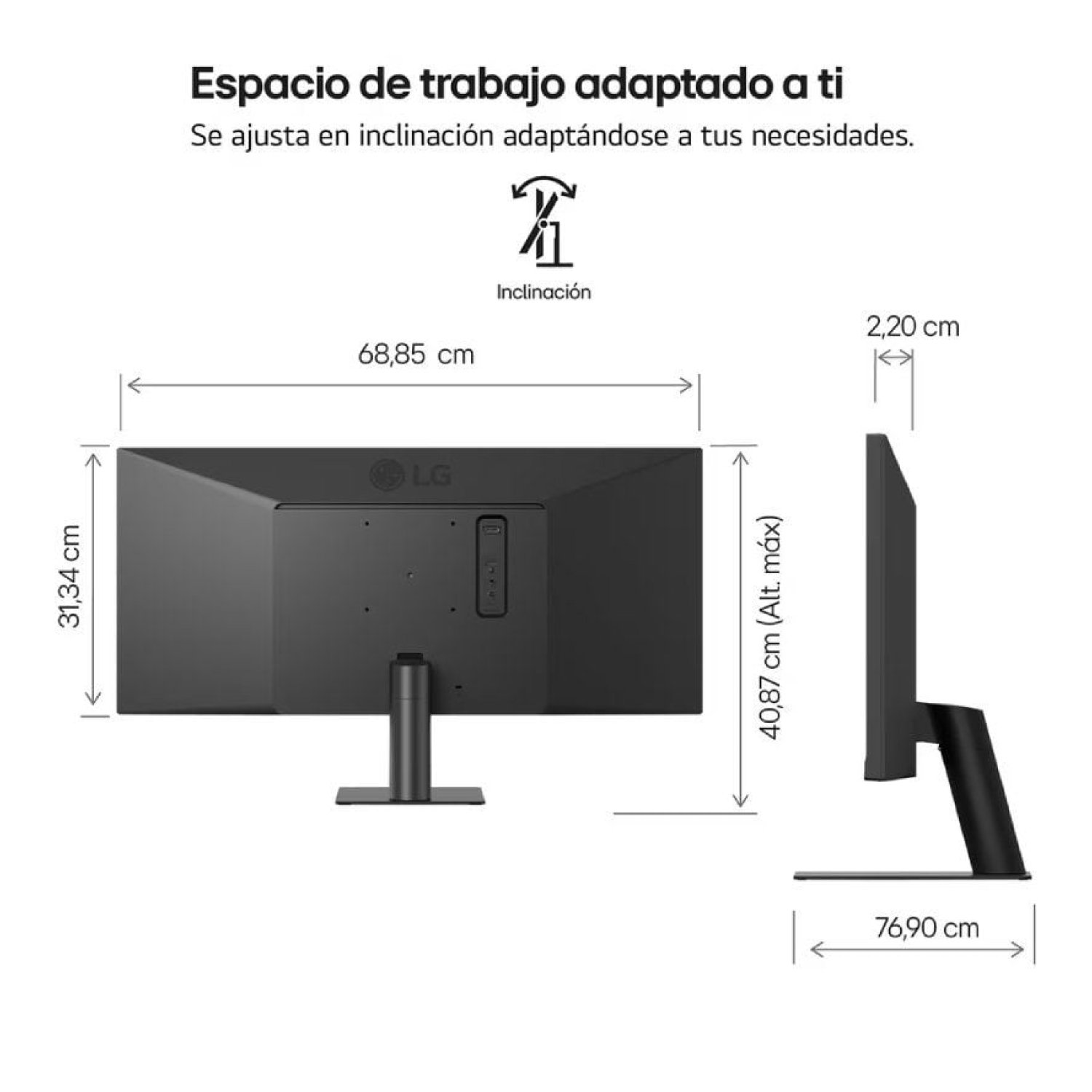 LG UltraWide 34U511A-B · 34" UWFHD · Monitor Profesional · Negro