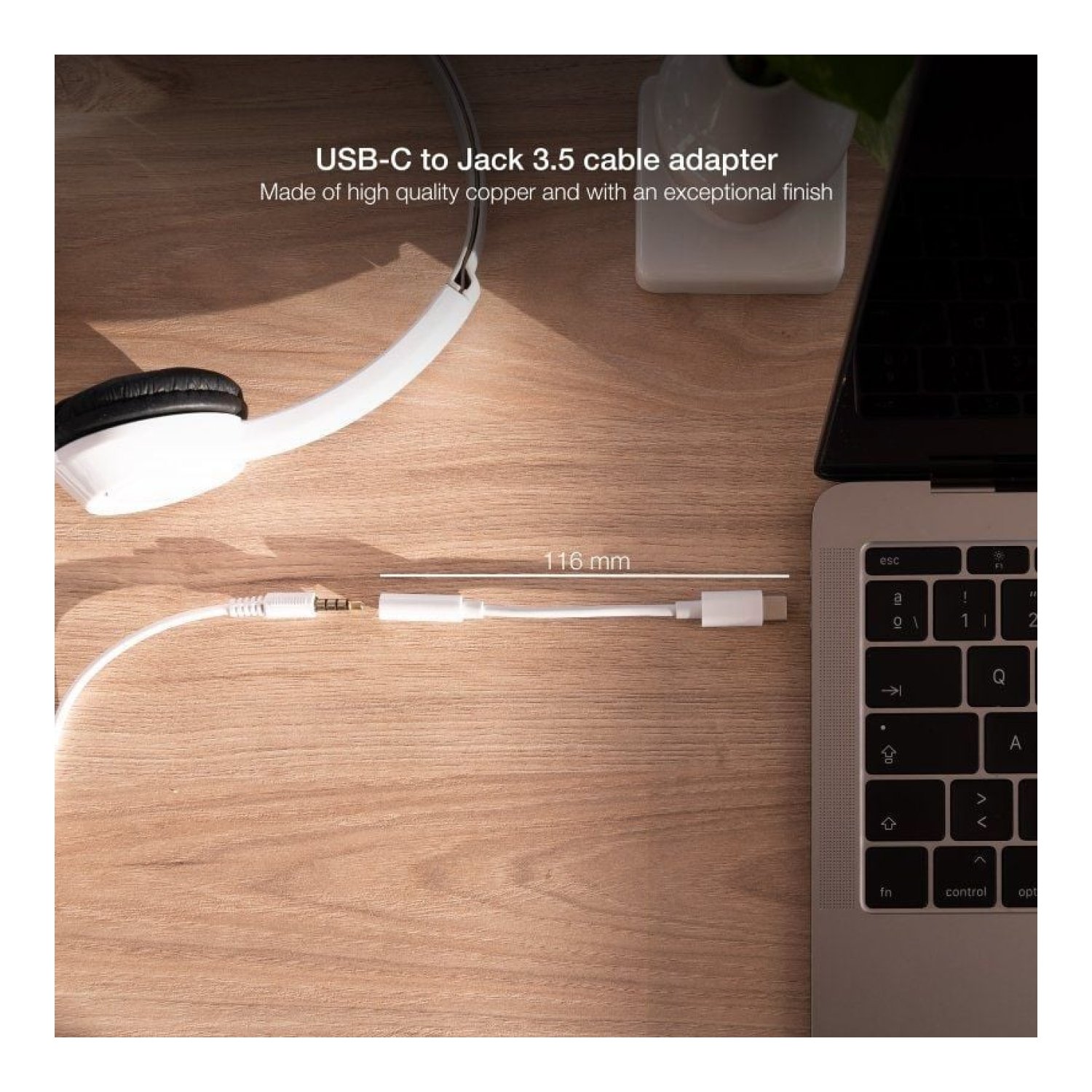 Nanocable · Conversor USB Tipo-C a Jack 3,5mm · USB-C Macho · Audio Estéreo