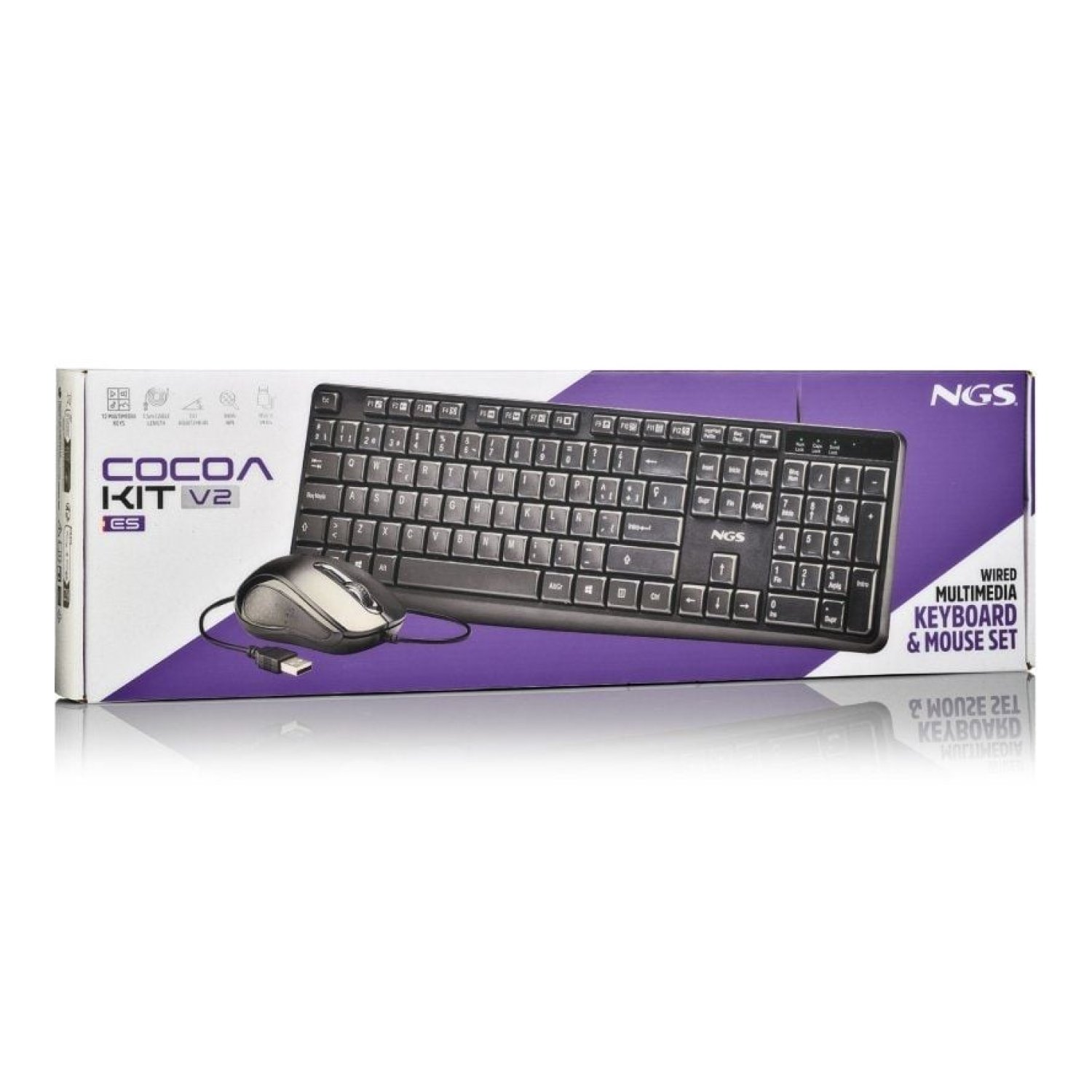 NGS Cocoa KIT V2 · Teclado y Ratón Inalámbricos