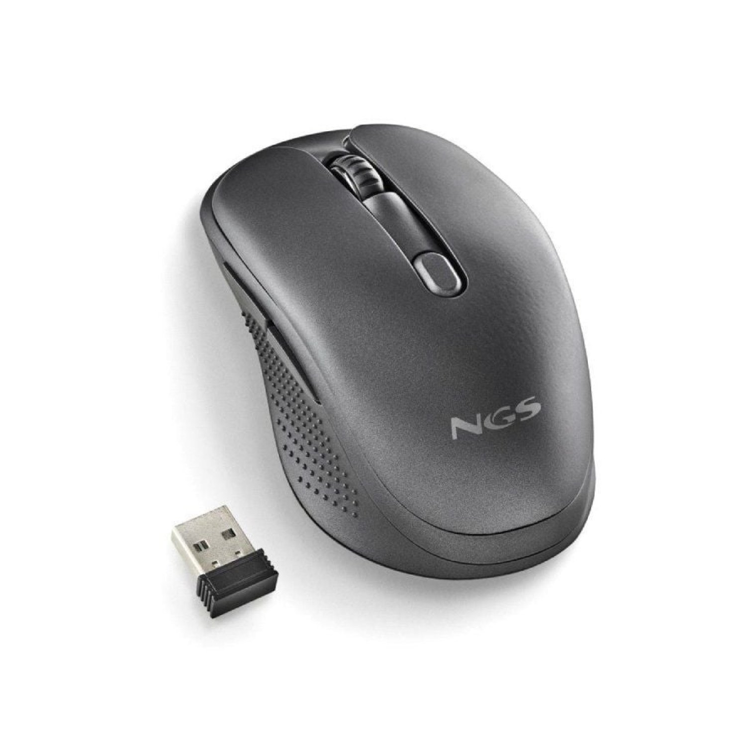 NGS Evo Rust · Ratón Inalámbrico · 1600 DPI · Batería Recargable · Negro