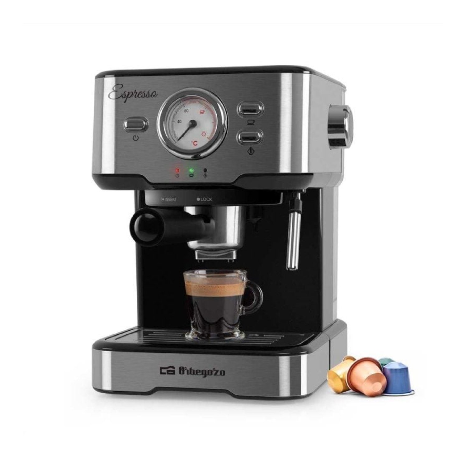 Orbegozo EX 5500 · Cafetera Expreso · 1100W · 20 Bares