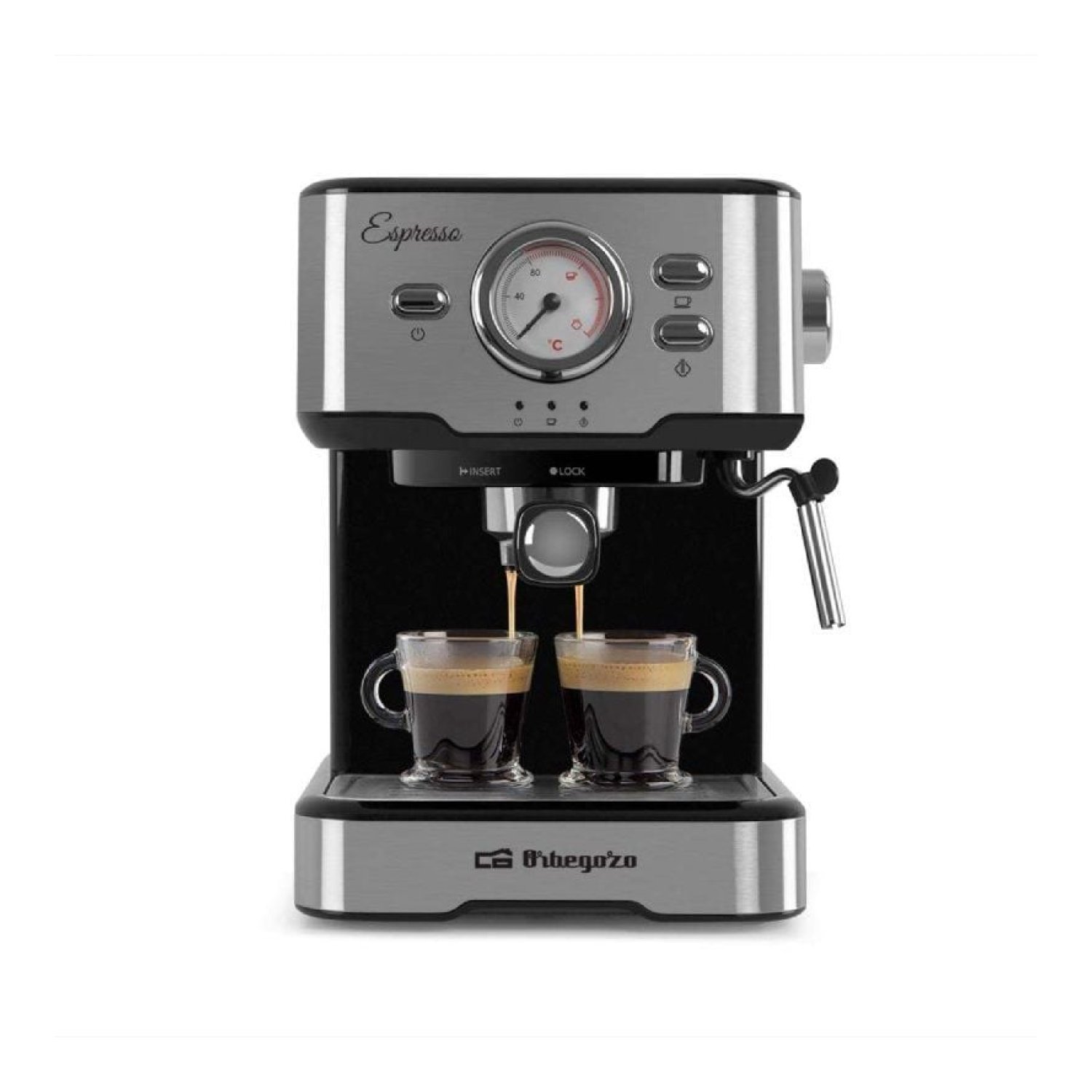 Orbegozo EX 5500 · Cafetera Expreso · 1100W · 20 Bares