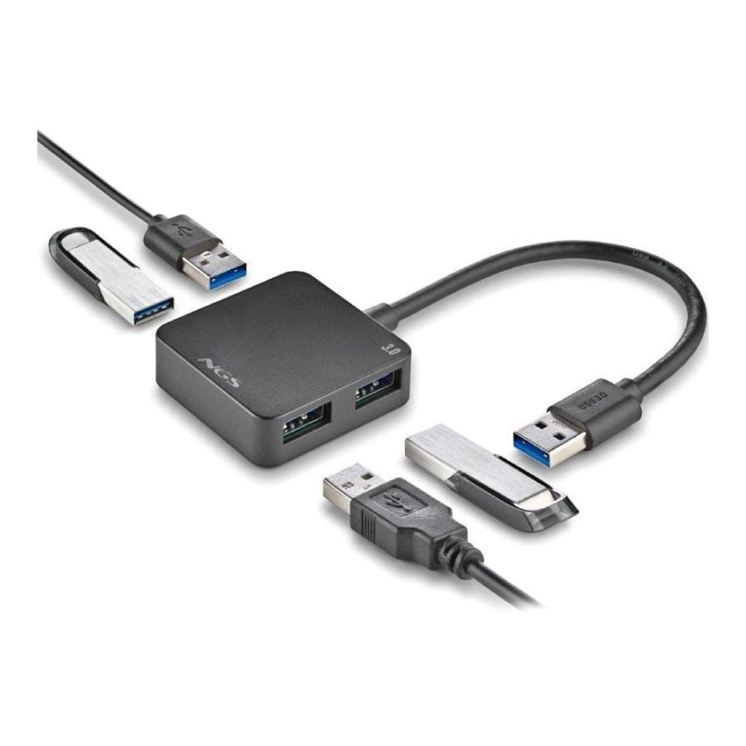 NGS iHub 3.0 Tiny · Hub USB 3.0 · 4 Puertos USB · Compacto
