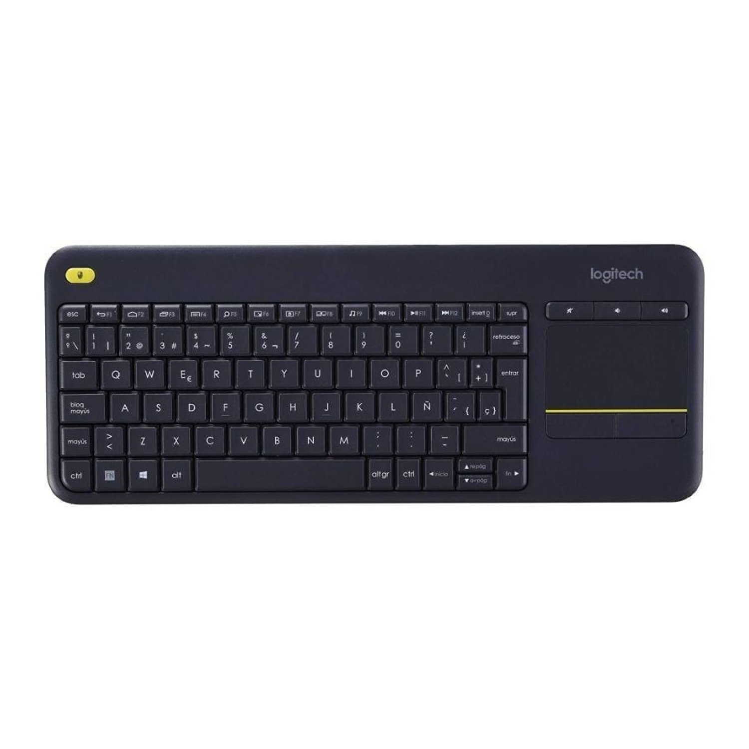 Logitech K400 Plus · Teclado Wireless · Smart TV · Touchpad Integrado