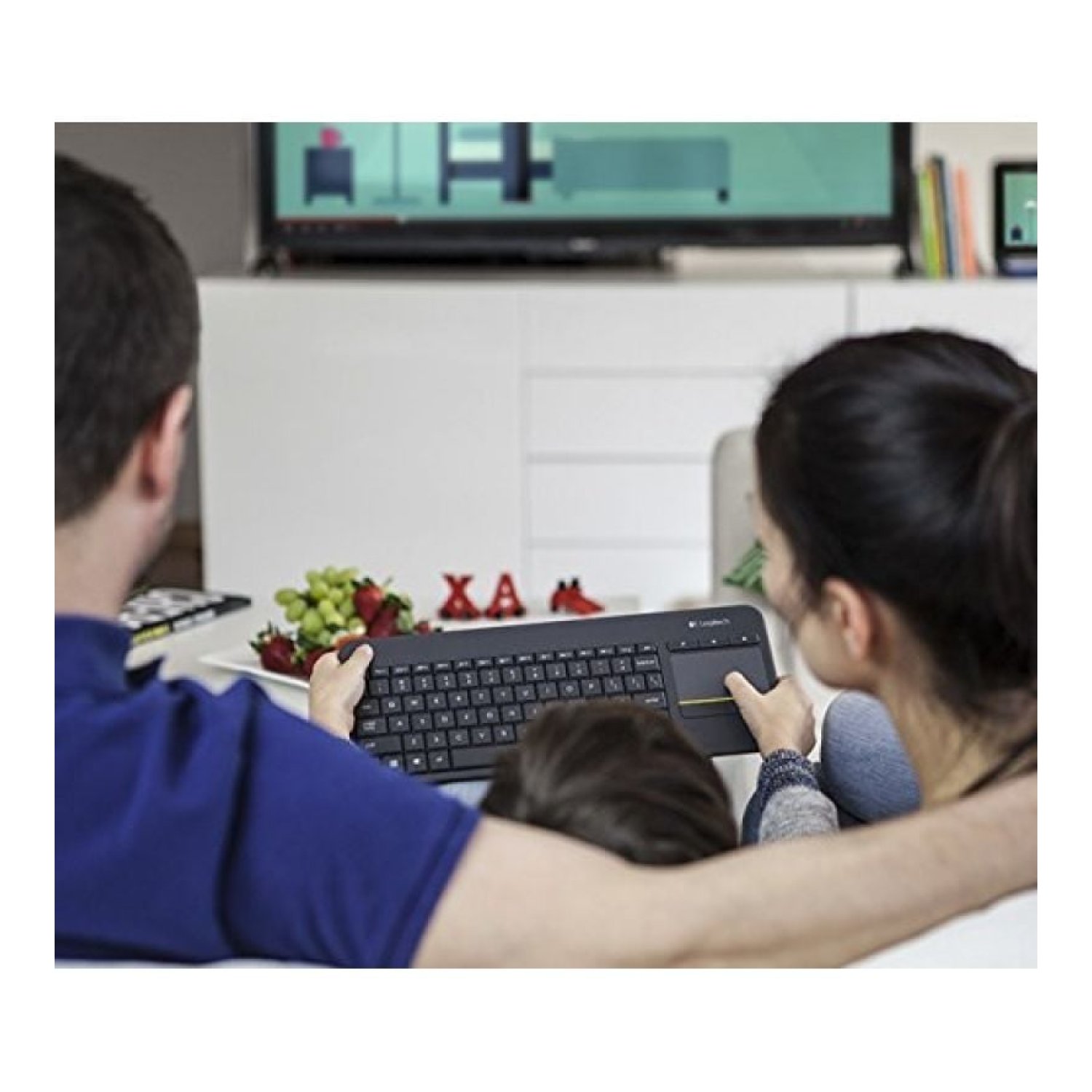 Logitech K400 Plus · Teclado Wireless · Smart TV · Touchpad Integrado