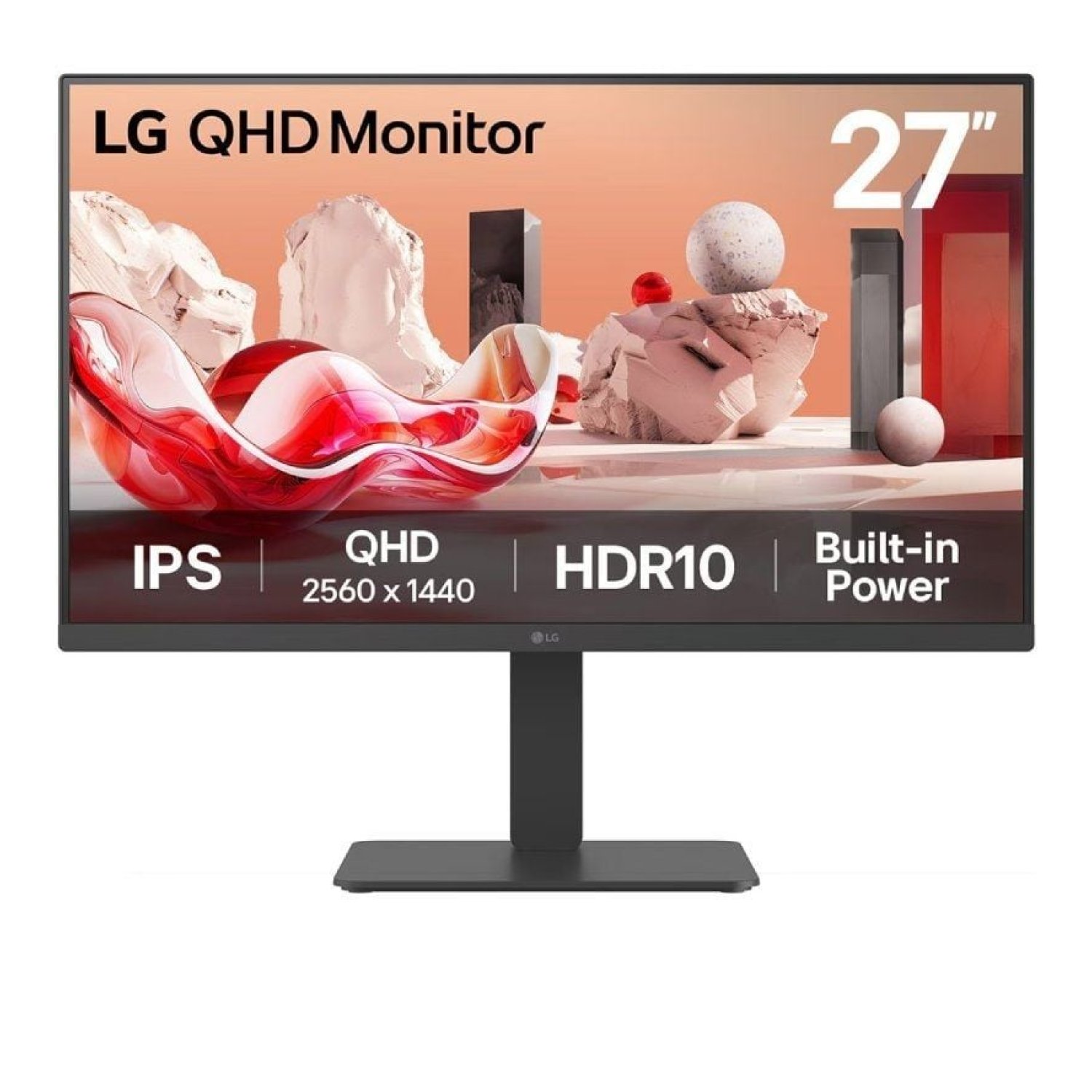 LG Monitor Profesional 27" · QHD · Regulable en altura · Multimedia · Negro