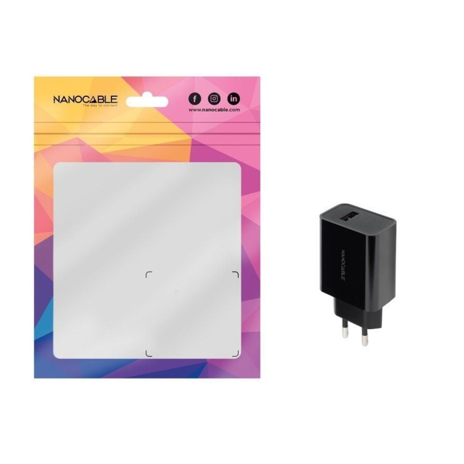 Nanocable · Cargador de Pared · 1 USB · 10W · Negro