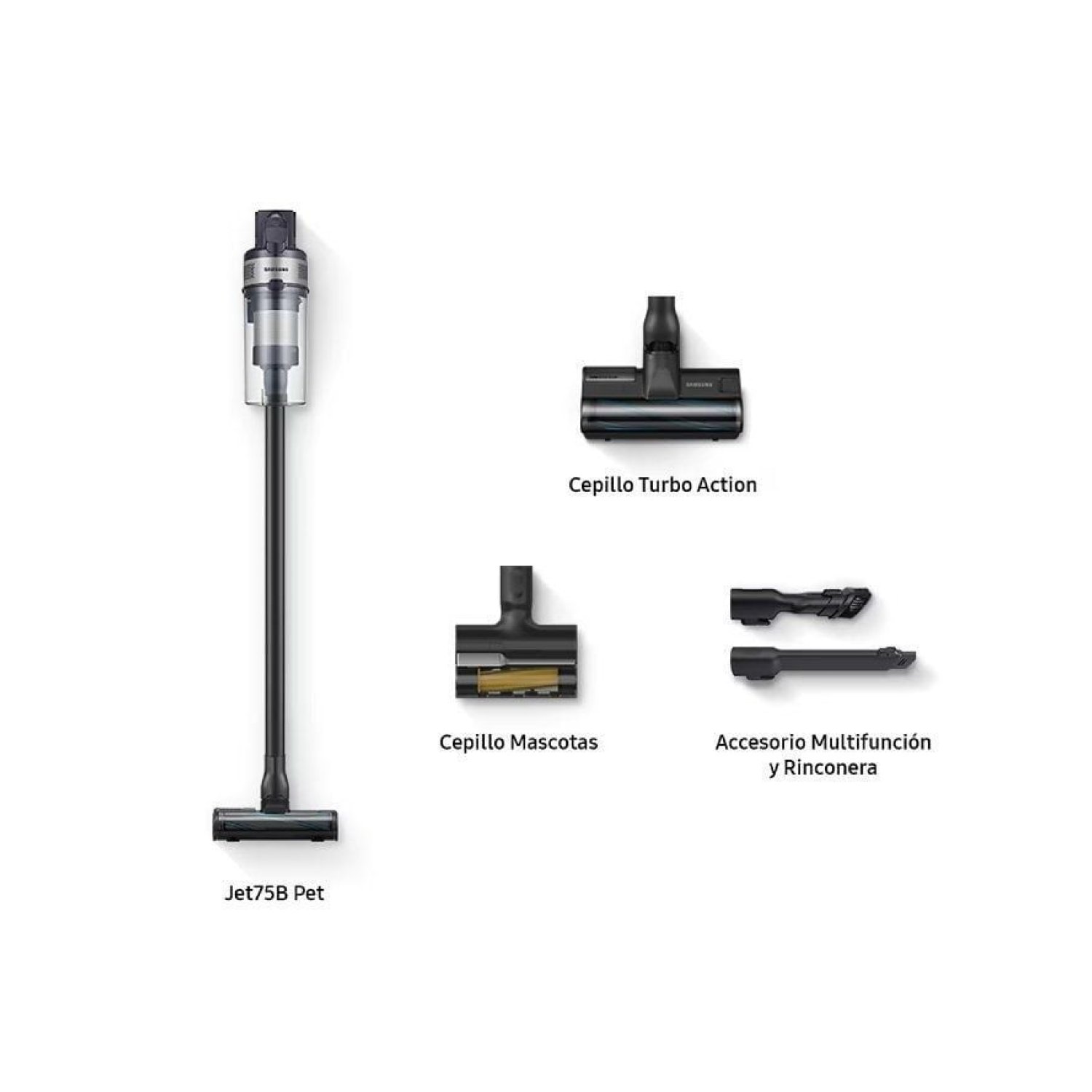 Aspirador Escoba con batería Samsung Jet 75B Pet/ 21.6V/ Autonomía 210 Min