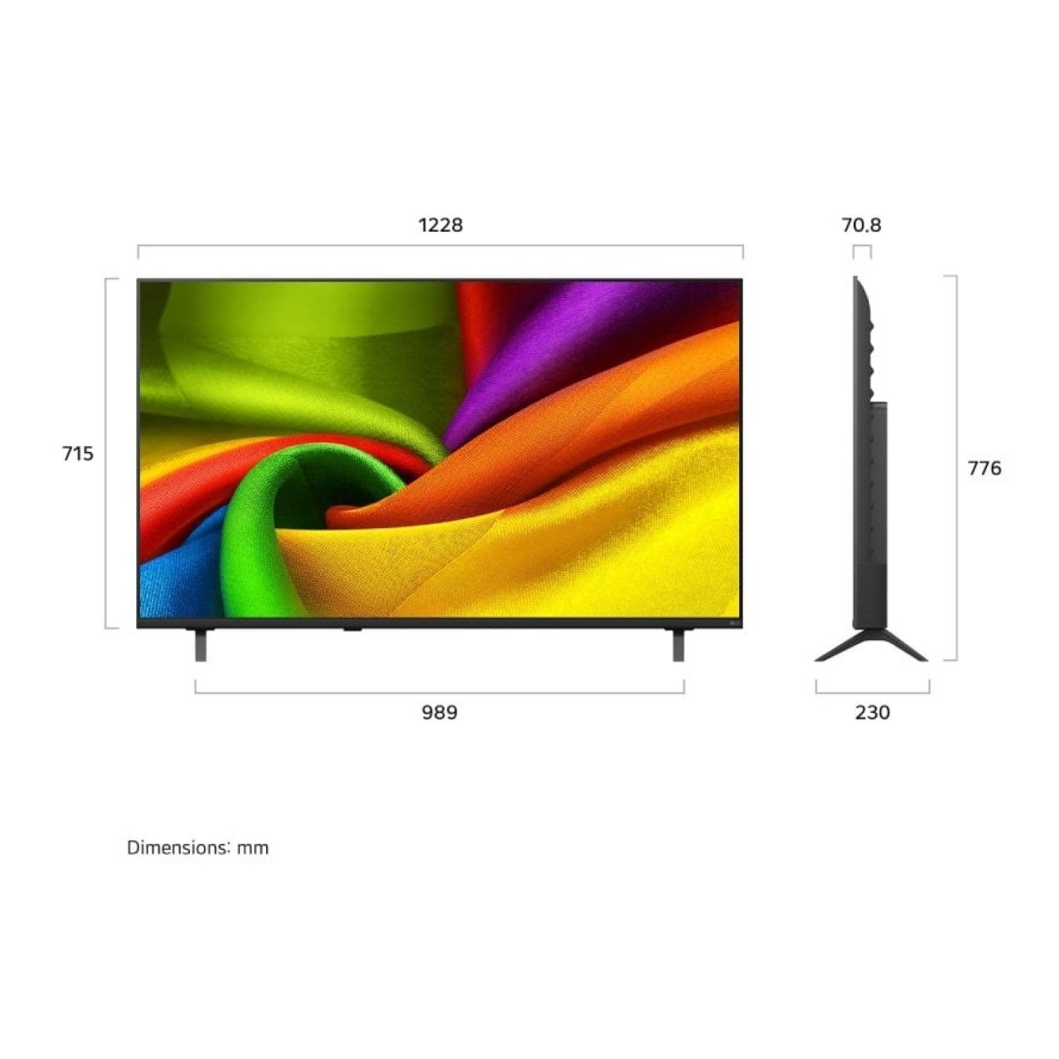 LG NanoCell 55" · Ultra HD 4K · Smart TV · WiFi · Negro