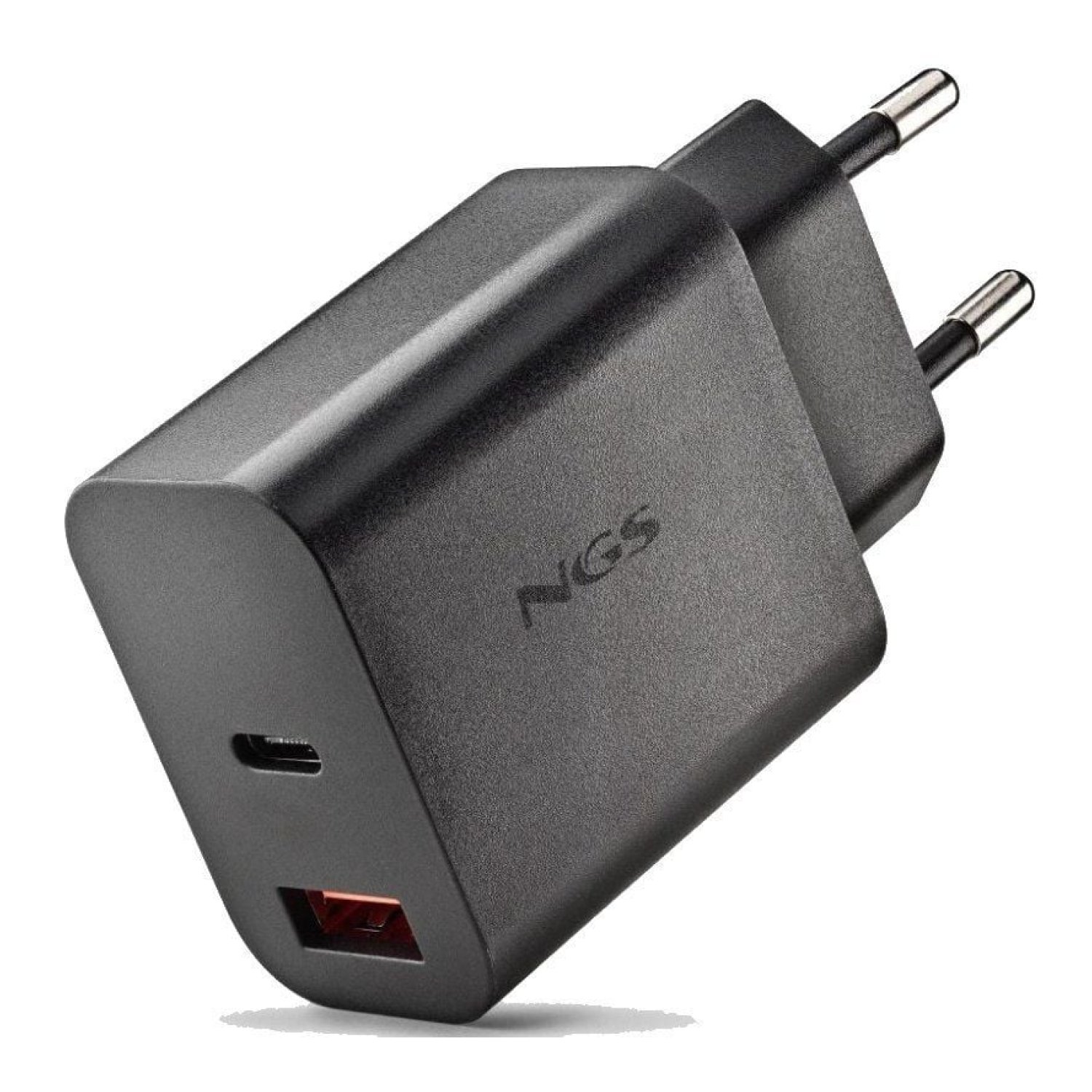 NGS Era Cargador GaN 30W · USB-C + USB · Carga Rápida