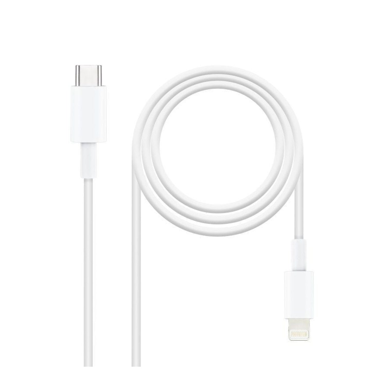 Nanocable · Cable USB-C a Lightning · 2m · Blanco