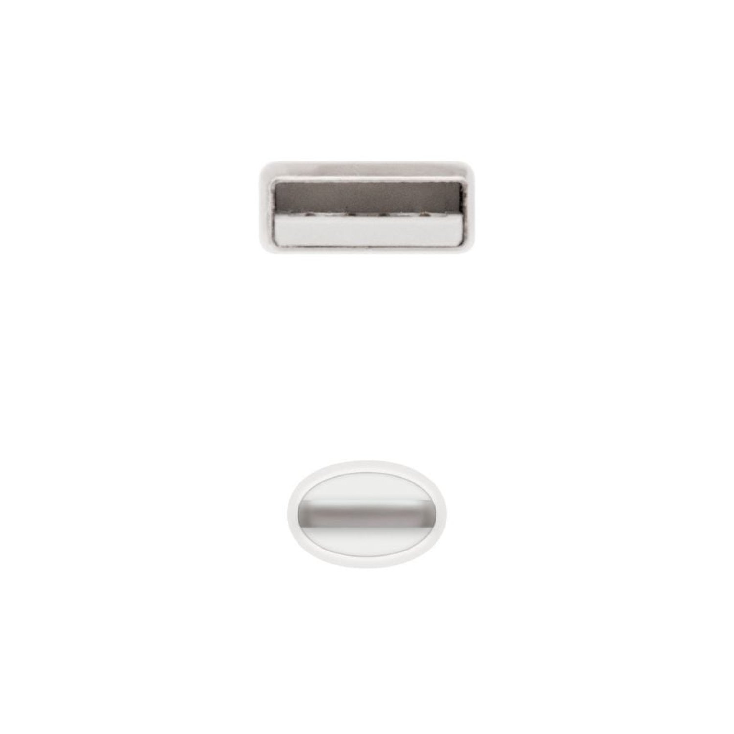Nanocable · Cable USB 2.0 a Lightning · 50 cm · Conector Macho · Blanco