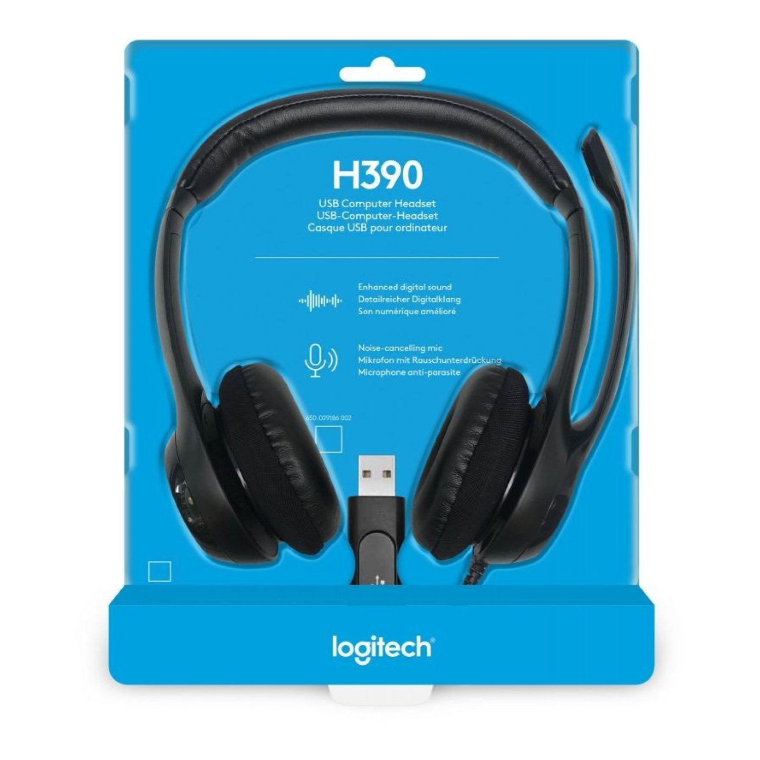 Logitech H390 · Auriculares con Micrófono · USB · Negros