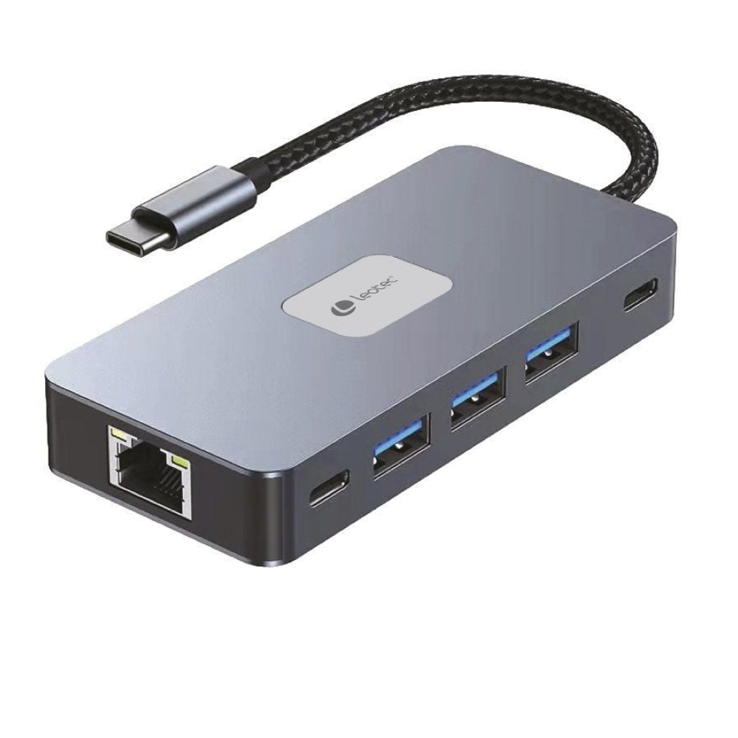 Leotec Docking USB Tipo-C · 3xUSB · 2xHDMI 4K · RJ45 · Lector SD/MicroSD