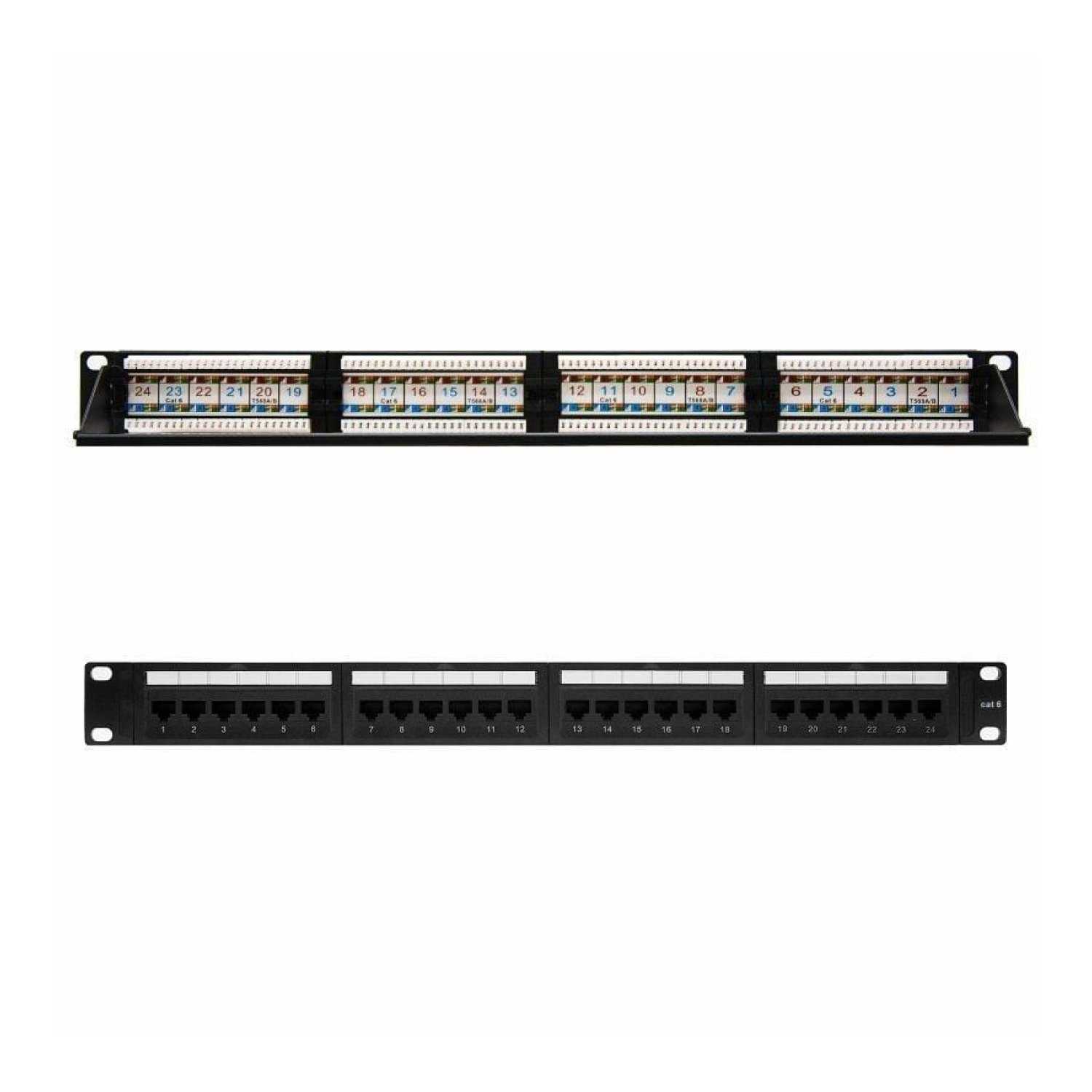 Nanocable Patch Panel · 24 Puertos Cat.6 · 1U
