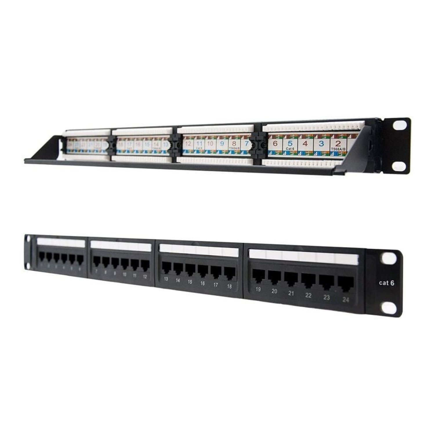 Nanocable Patch Panel · 24 Puertos Cat.6 · 1U