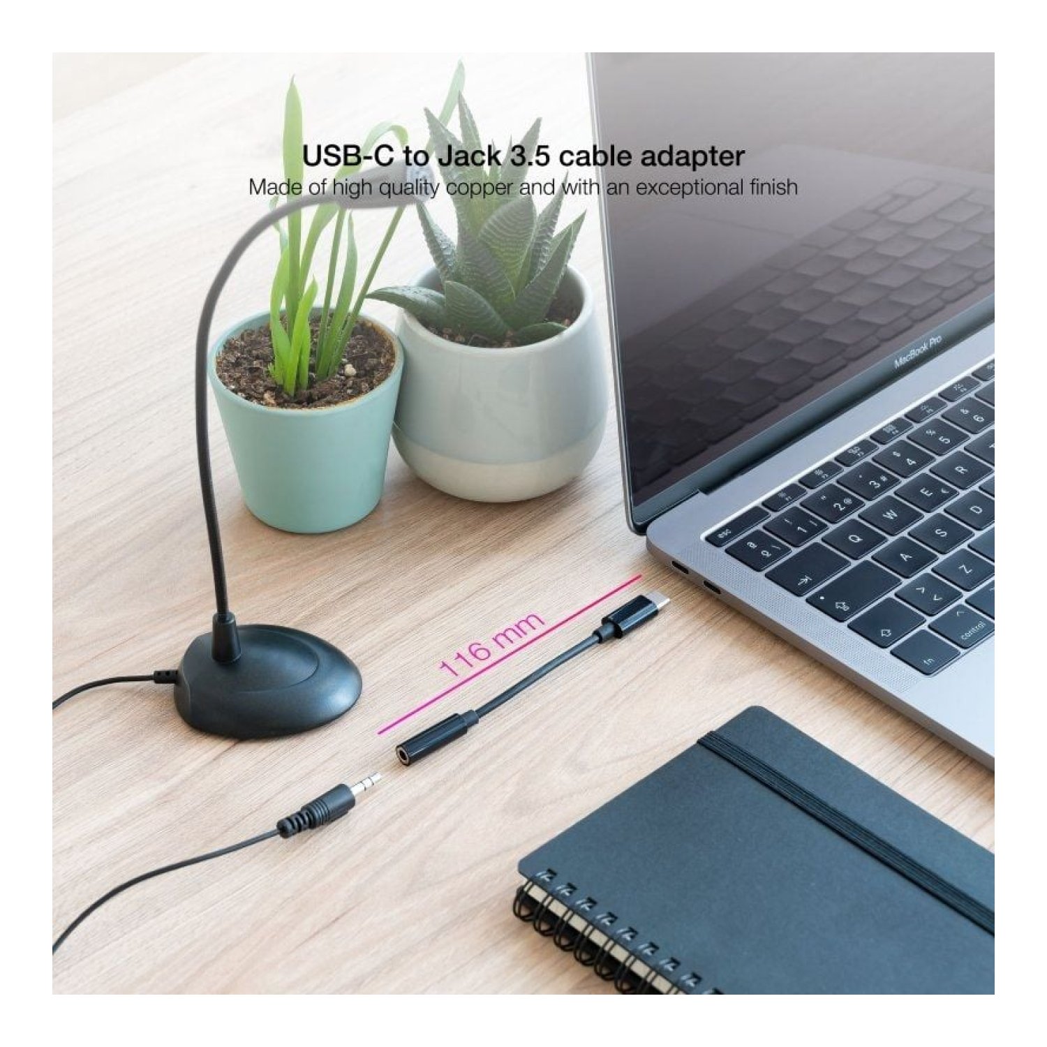 Nanocable · Conversor USB Tipo-C a Jack 3,5mm · Audio Estéreo