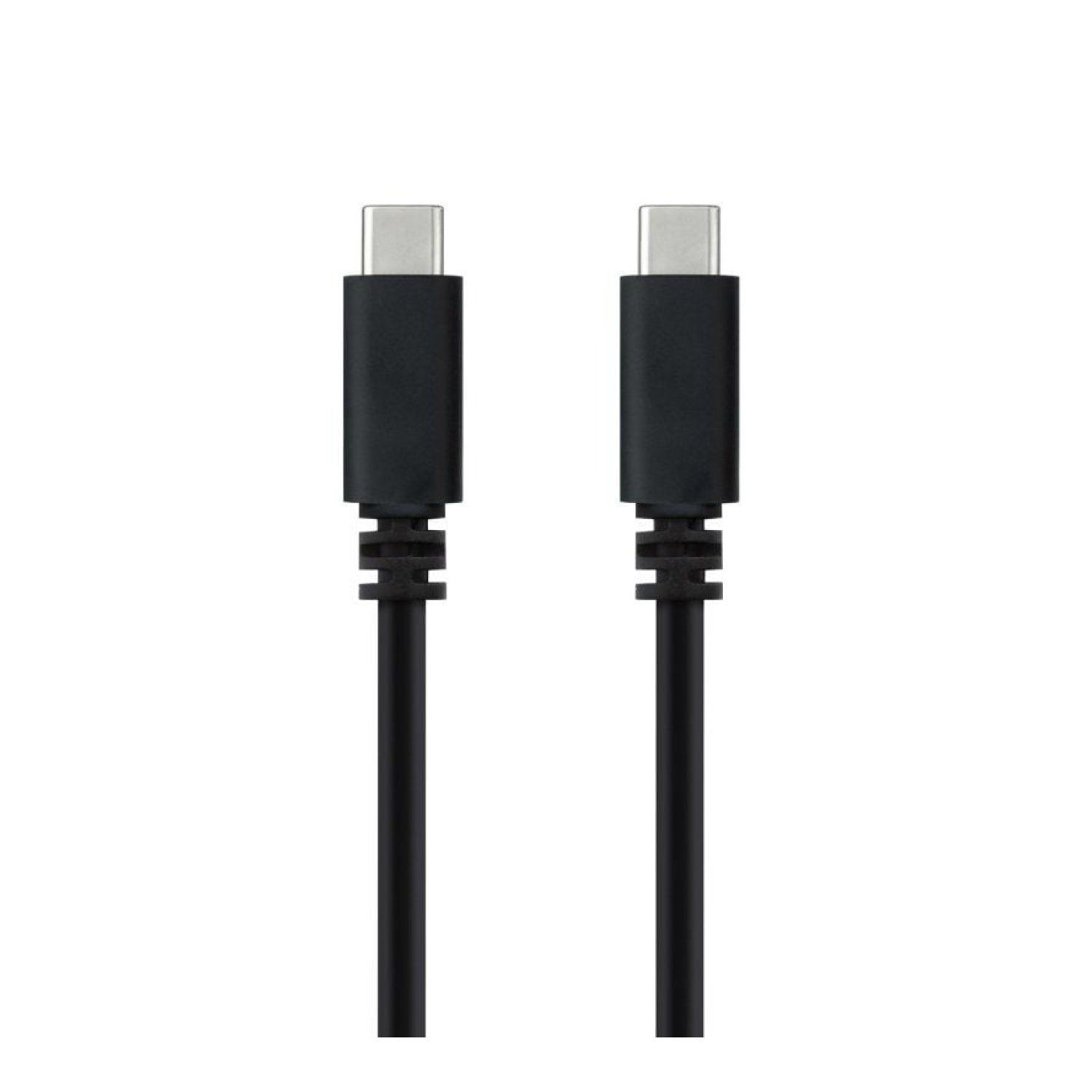 Cable USB 2.0 Tipo-C Nanocable 10.01.2301-L150/ USB Tipo-C Macho - USB Tipo-C Macho/ 480Mbps/ 1.5m/ Negro