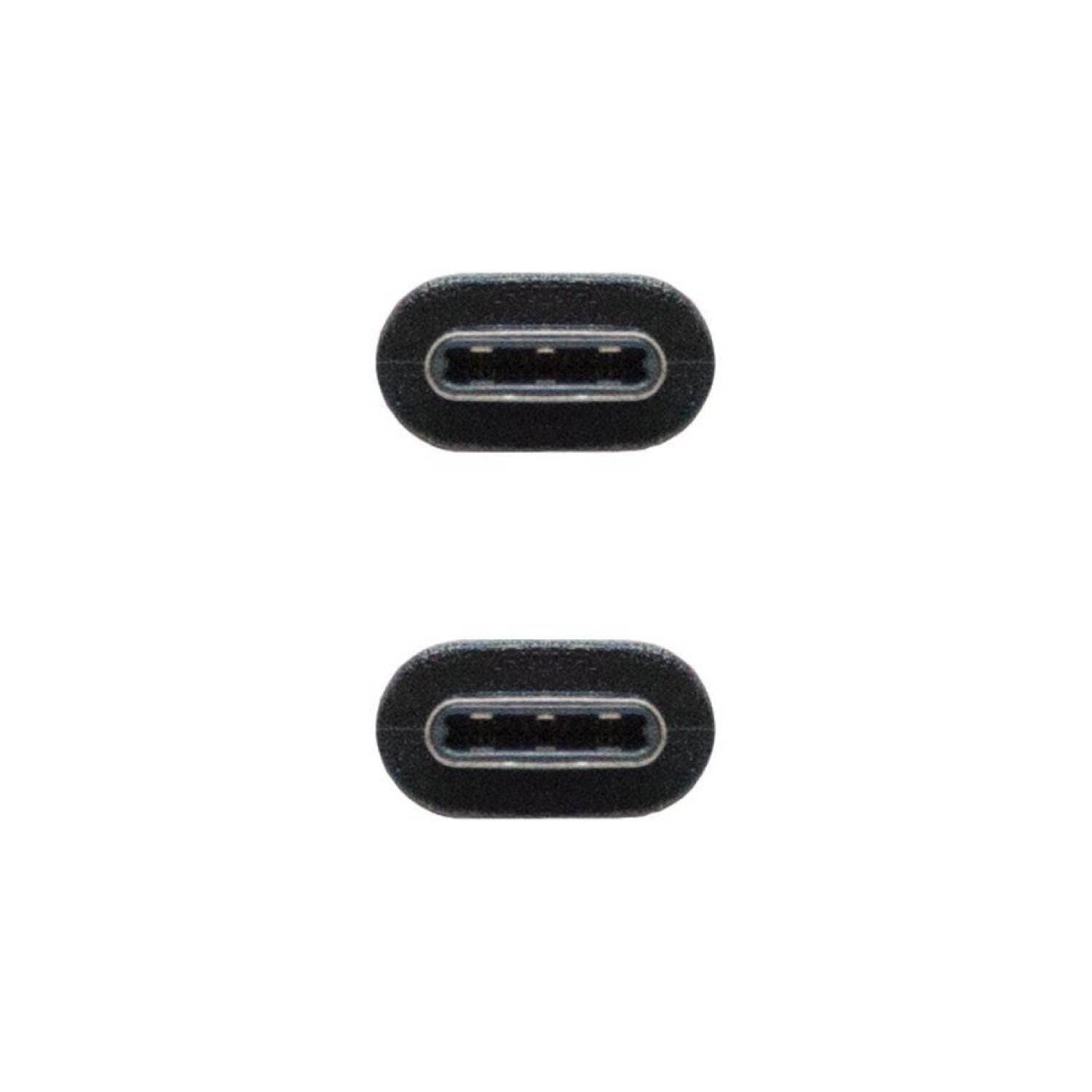 Cable USB 2.0 Tipo-C Nanocable 10.01.2301-L150/ USB Tipo-C Macho - USB Tipo-C Macho/ 480Mbps/ 1.5m/ Negro
