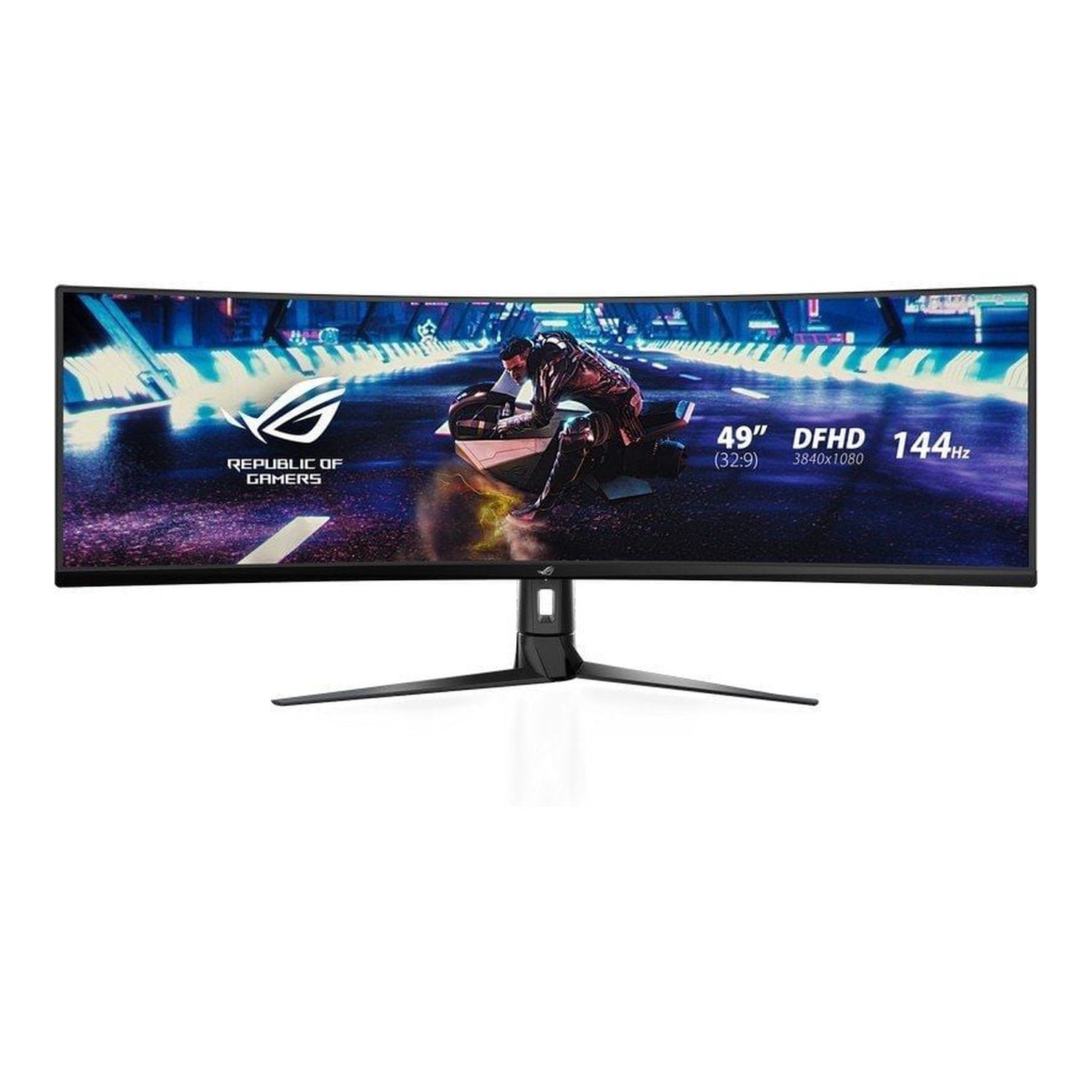 Monitor Gaming Ultrapanorámico Curvo Asus Rog Strix XG49VQ 49"/ Dual UHD/ 4ms/ 144Hz/ VA/ Multimedia/ Negro