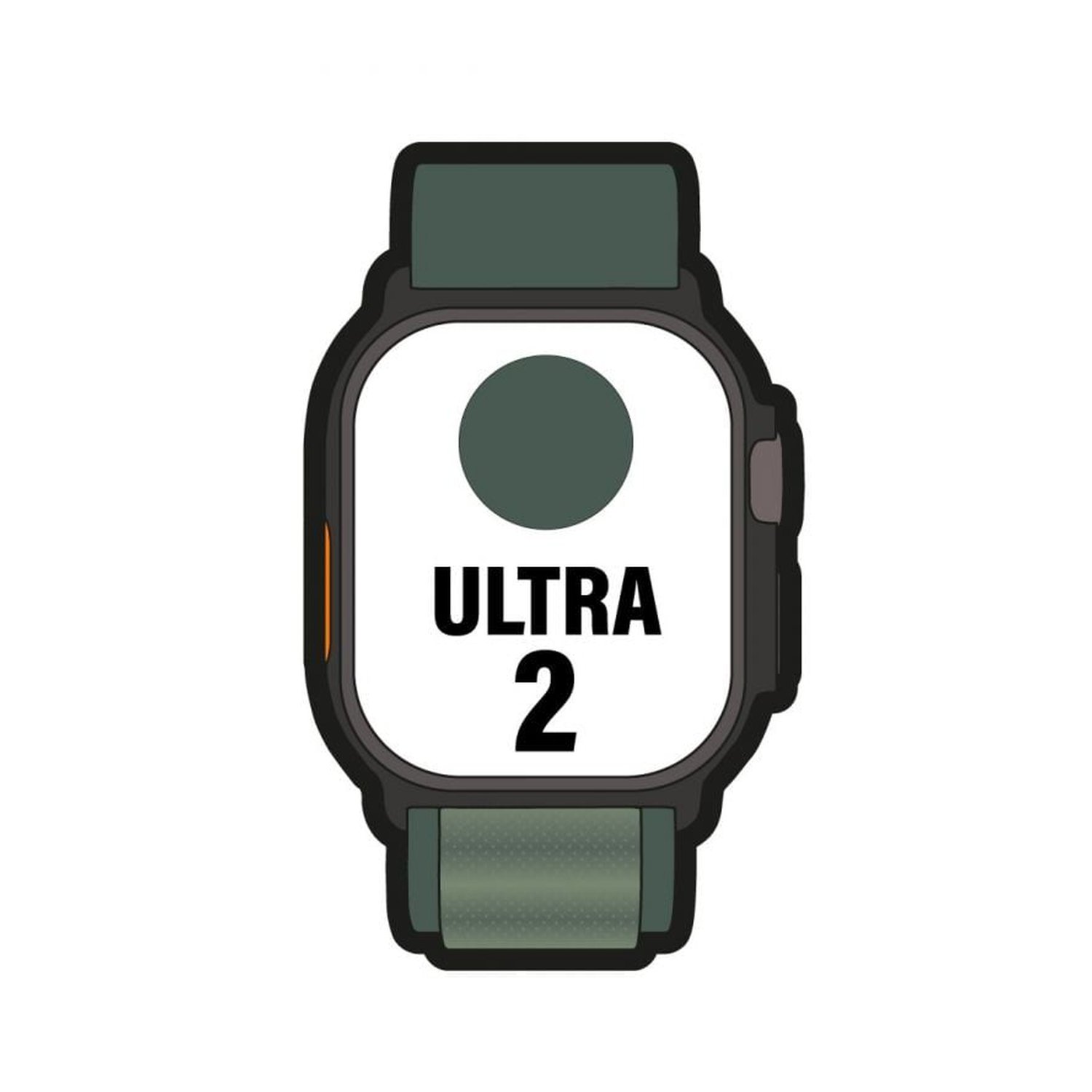 Apple Watch Ultra 2/ GPS/ Cellular/ 49mm/ Caja de Titanio Negro / Correa Loop Alpine Verde Oscuro Pequeña