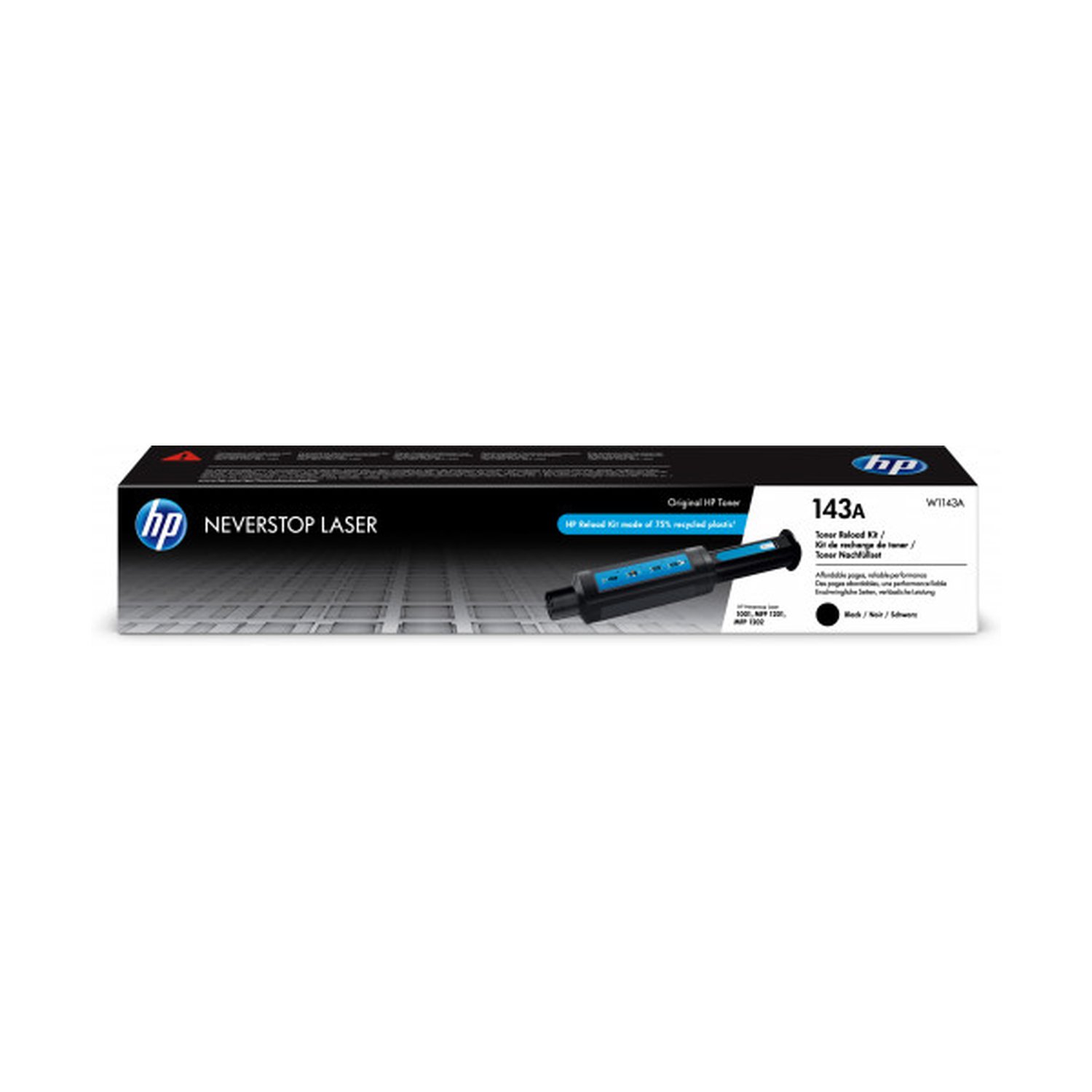 HP KIT DE RECARGA NEGRO NEVERSTOP 143A - LASER 1000A,1000N,1000W,1001NW, 1200A,1200NW,1200W,1202NW,1202W
