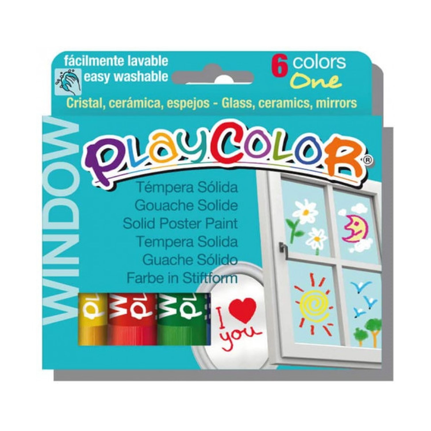 ESTUCHE WINDOW ONE 6 COLORES SURTIDOS PLAYCOLOR 02001