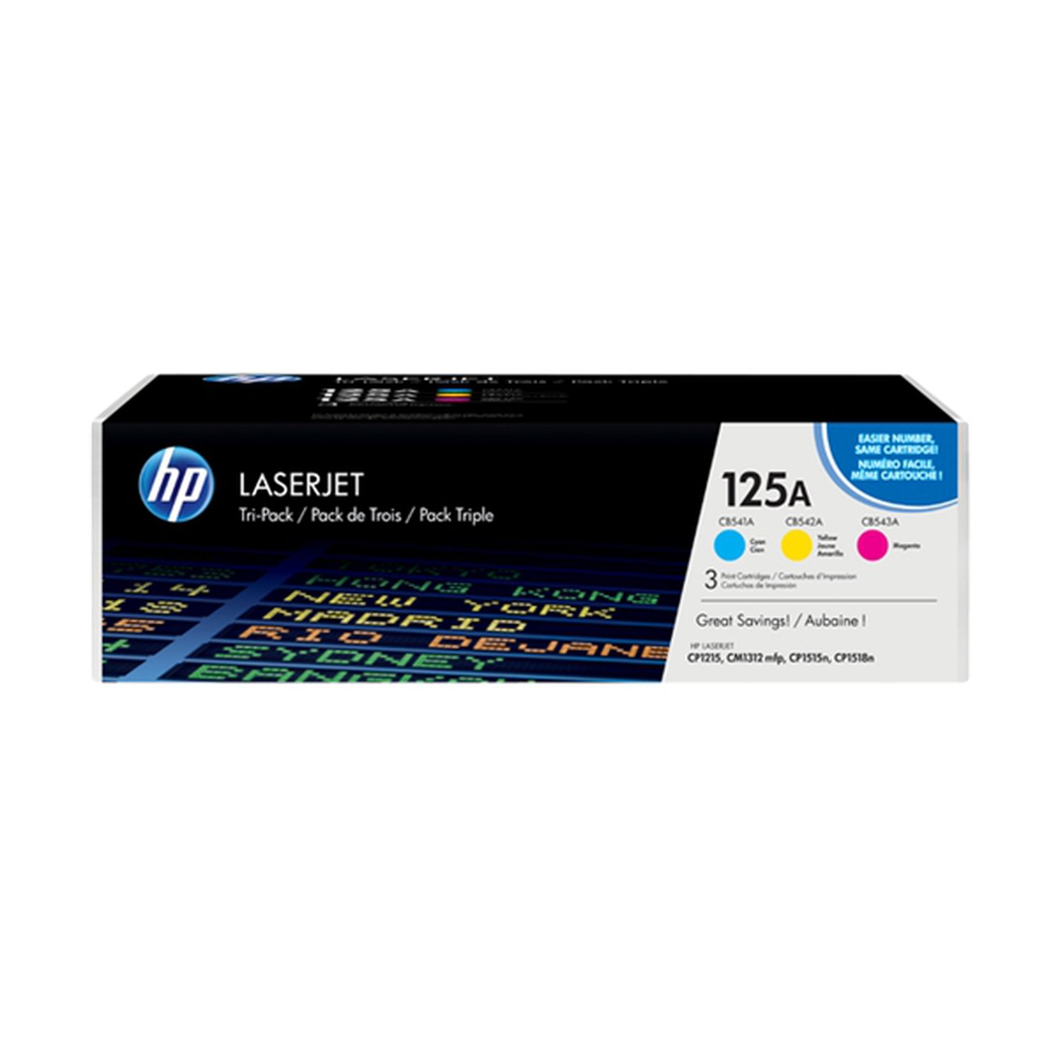HP TONER TRICOLOR PACK 3 125A (CB541A/CB542A/CB543A)