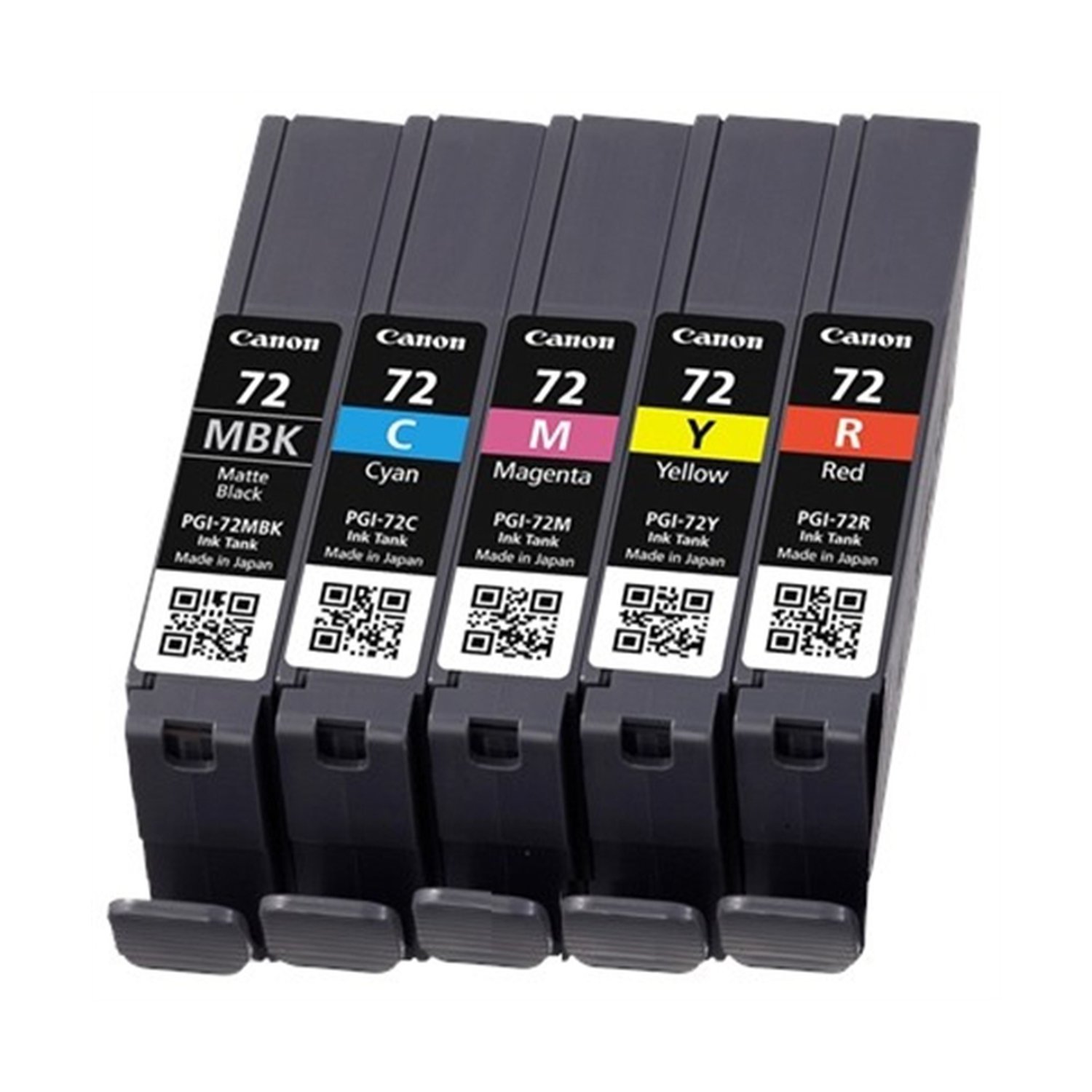 CANON CARTUCHO PGI72 PACK 5 COLORES MBK/C/M/Y/R PIXMA PRO-10 (Cian, Magenta, Negro mate, Rojo, Amarillo)