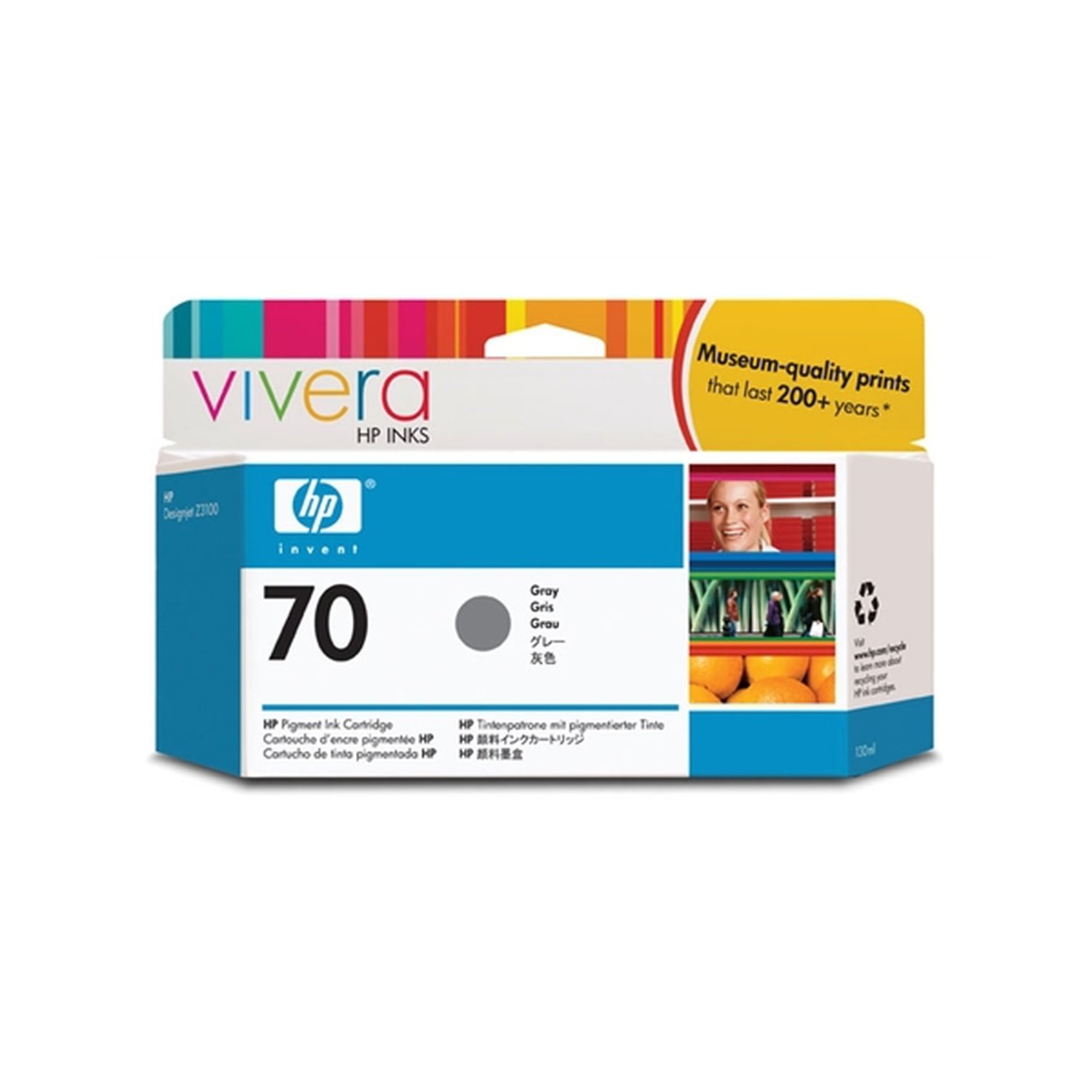 HP CARTUCHO GF GRIS Nº70 130ML DESIGNJET/Z3100/Z3200