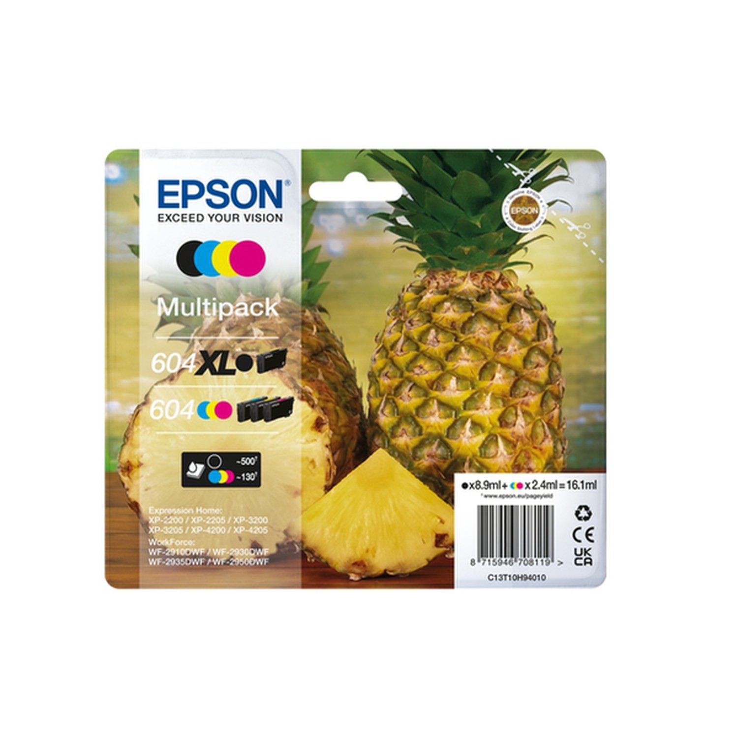 EPSON CARTUCHO 604XL MULTIPACK BK XL / C / M / Y XP-2200, WF-2910DWF - 604XL