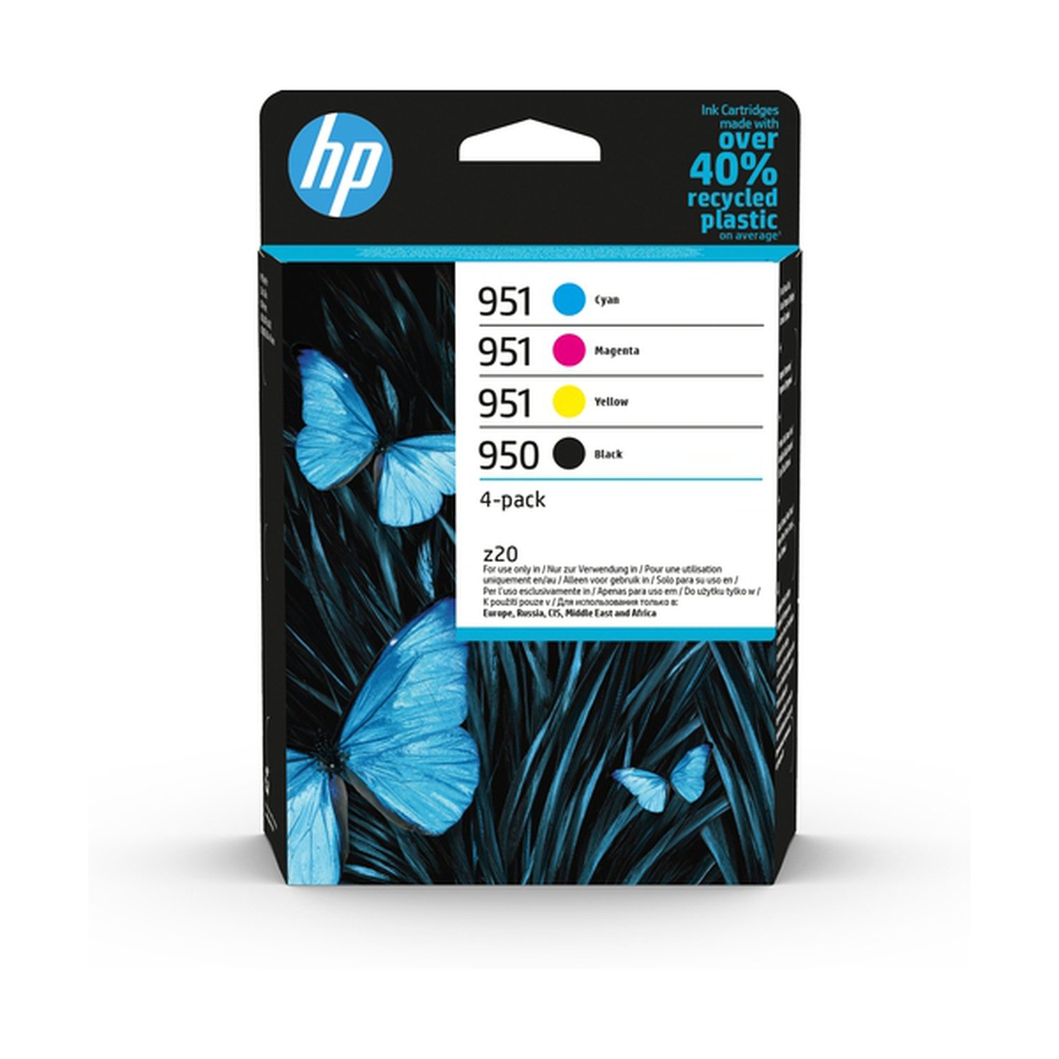 HP 950 + 951 Pack de 4 Cartuchos de Tinta Originales - 6ZC65AE