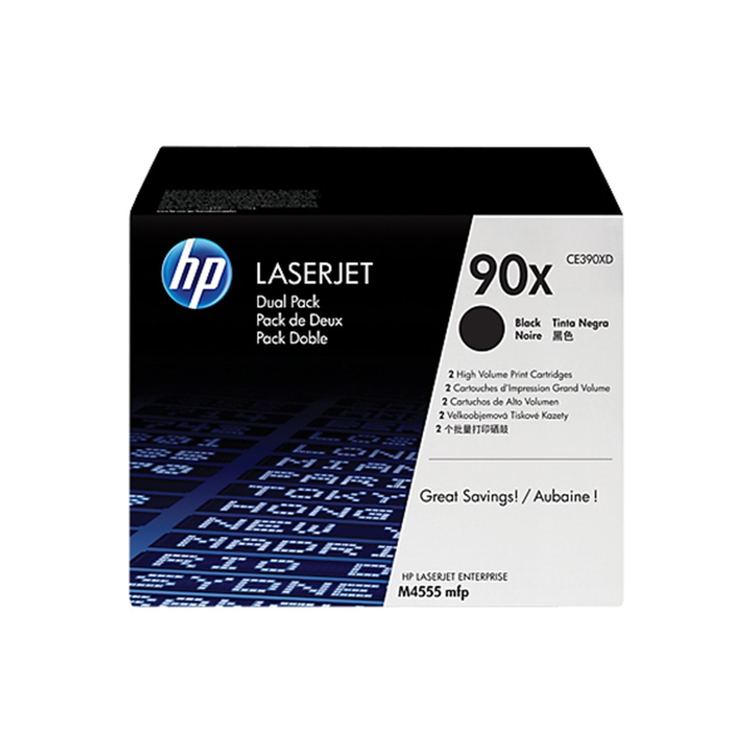 HP TONER NEGRO PACK 2 LASERJET ENTERPRISE/600/601/M602N/602/603/M4555MFP