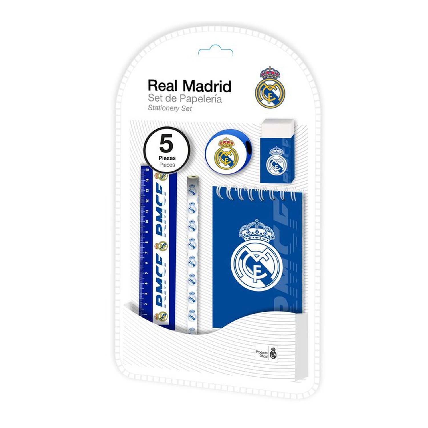 Set papeleria Real Madrid (6 Uds)