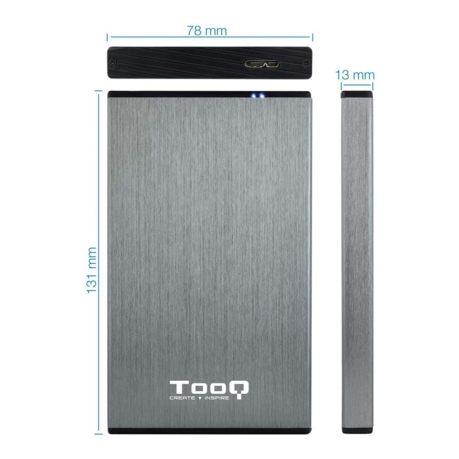 TooQ Caja Externa · 2,5" · USB 3.1 · Gen 1