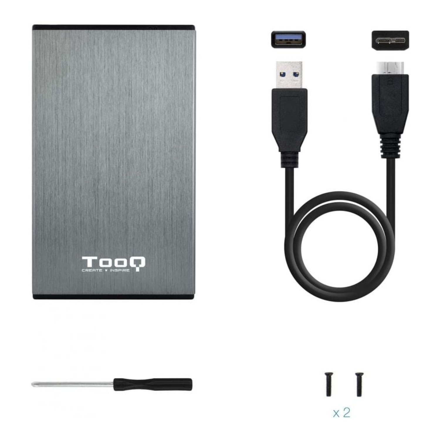 TooQ Caja Externa · 2,5" · USB 3.1 · Gen 1