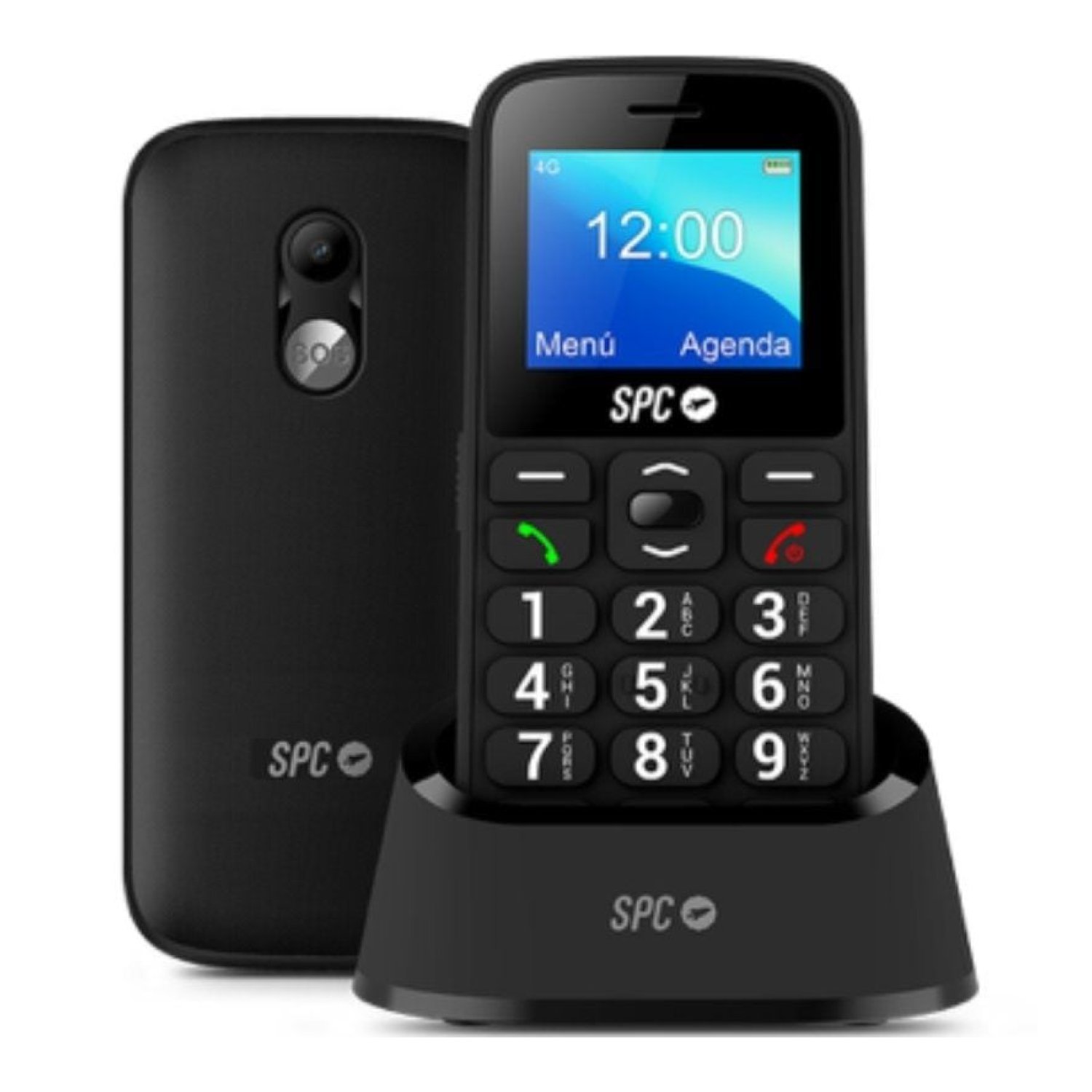 SPC Fortune 2 · Móvil 4G · Personas Mayores · Negro