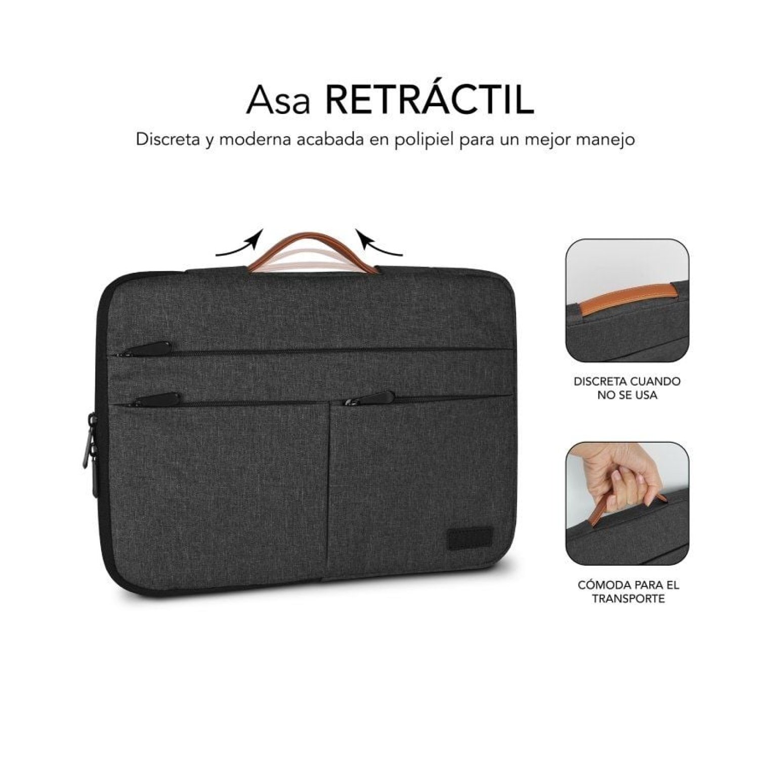 Subblim Air Padding 360 Sleeve · Funda Portátil 14" · Gris Oscuro