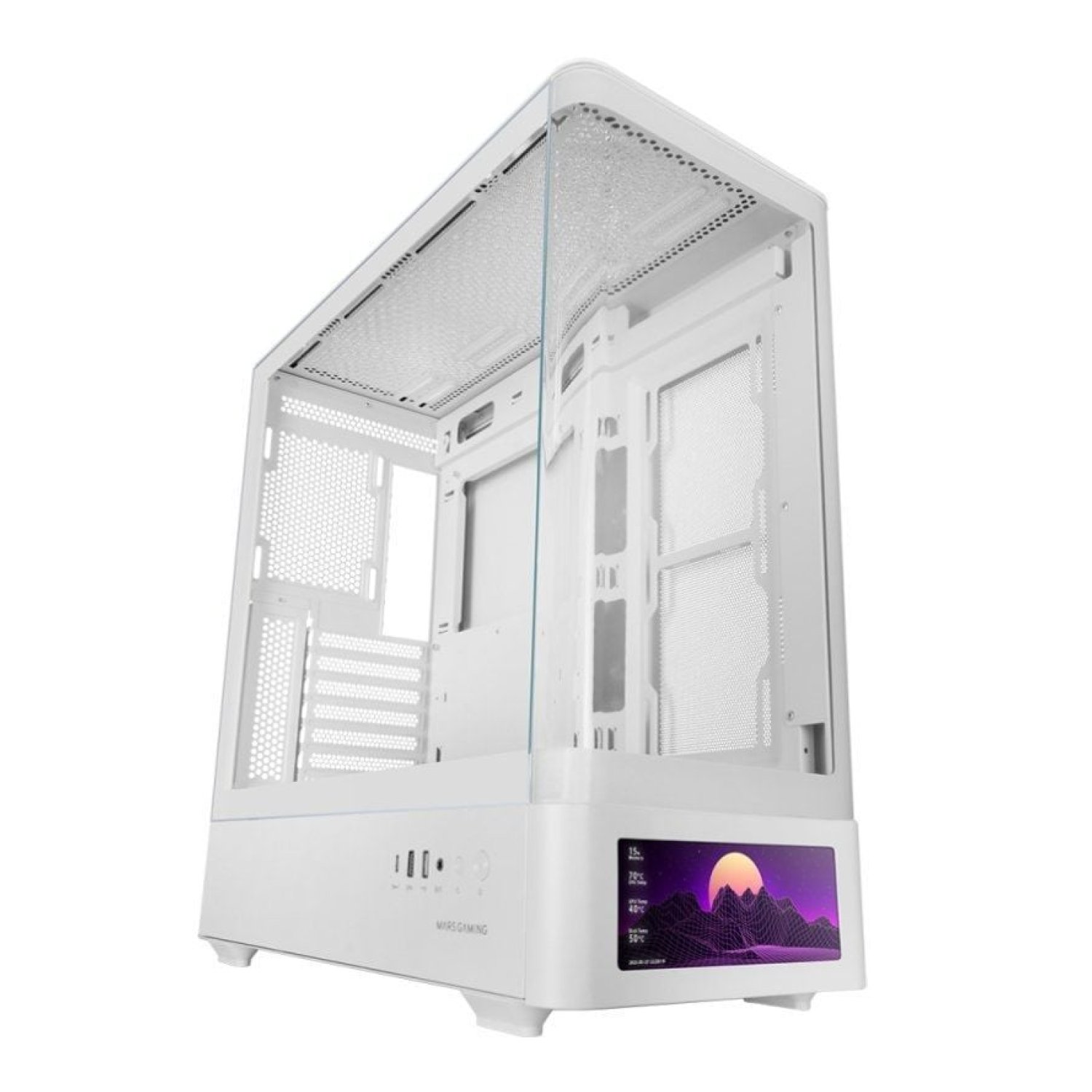 Mars Gaming MC-LCDPRO · Caja Semitorre ATX · Blanca · Panel LCD