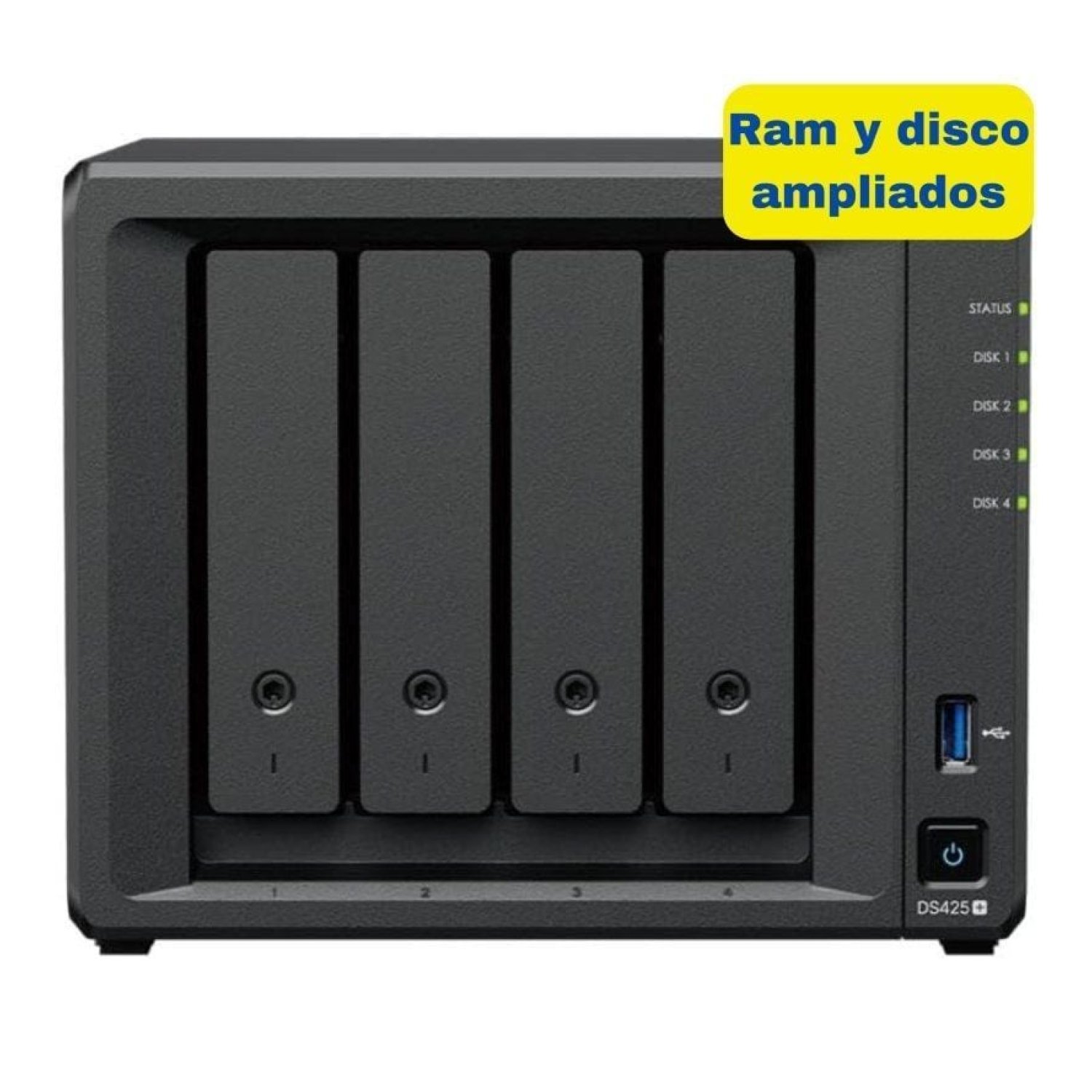 Synology DiskStation DS425+ · 4 Bahías · 6GB DDR4 · 16TB · Torre