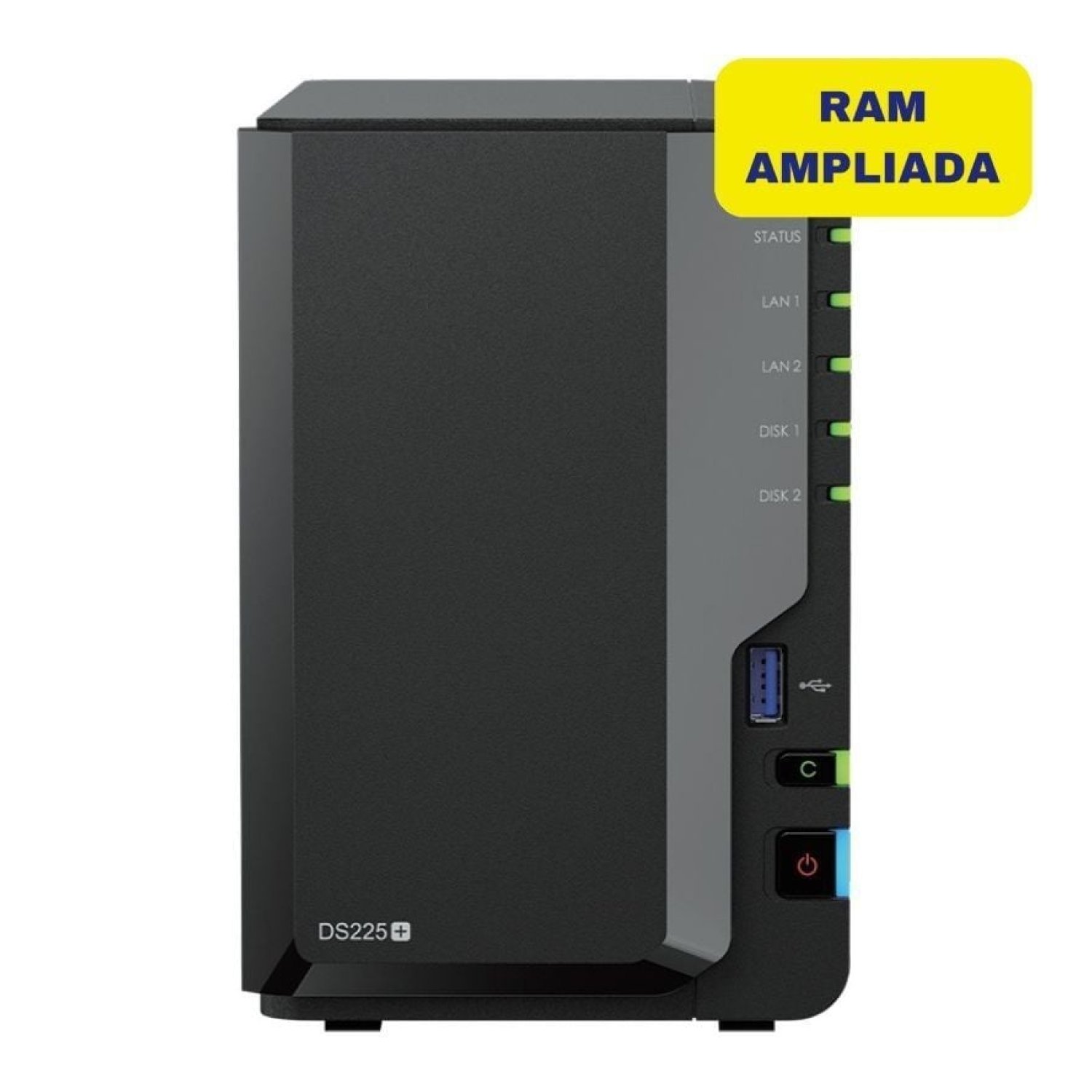 Synology DiskStation DS225+ · 2 Bahías 3,5"-2,5" · 6GB DDR4 · Torre
