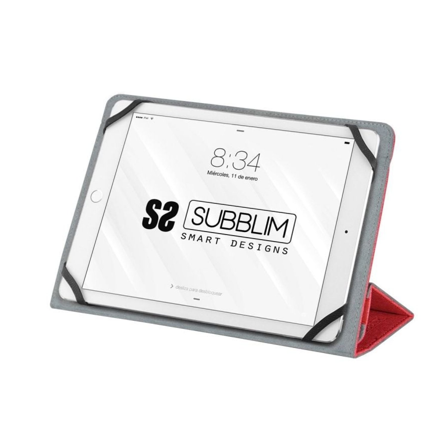 Subblim Clever Stand · Funda Tablet 9,6"-11" · Roja
