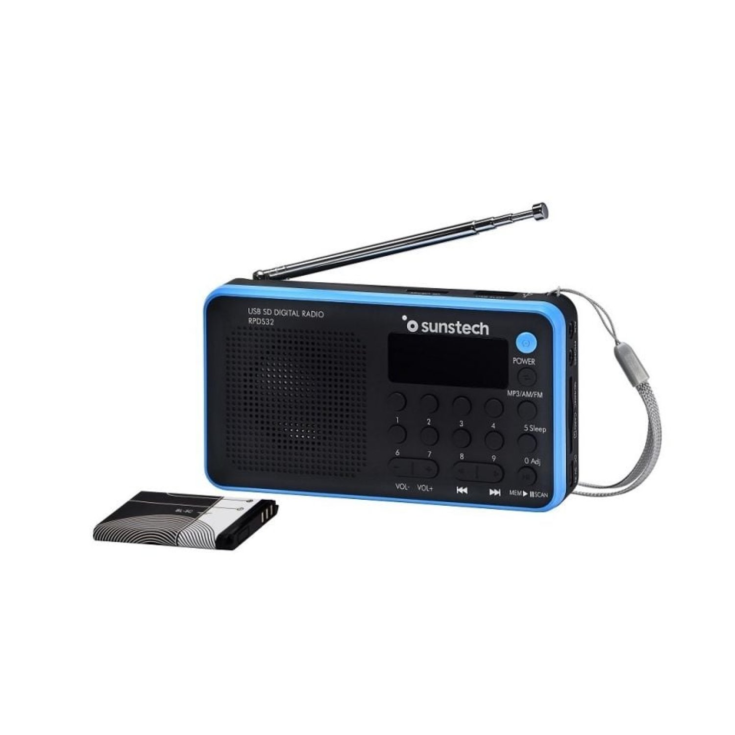 Sunstech RPDS32BL · Radio Portátil · Batería · Negra y Azul
